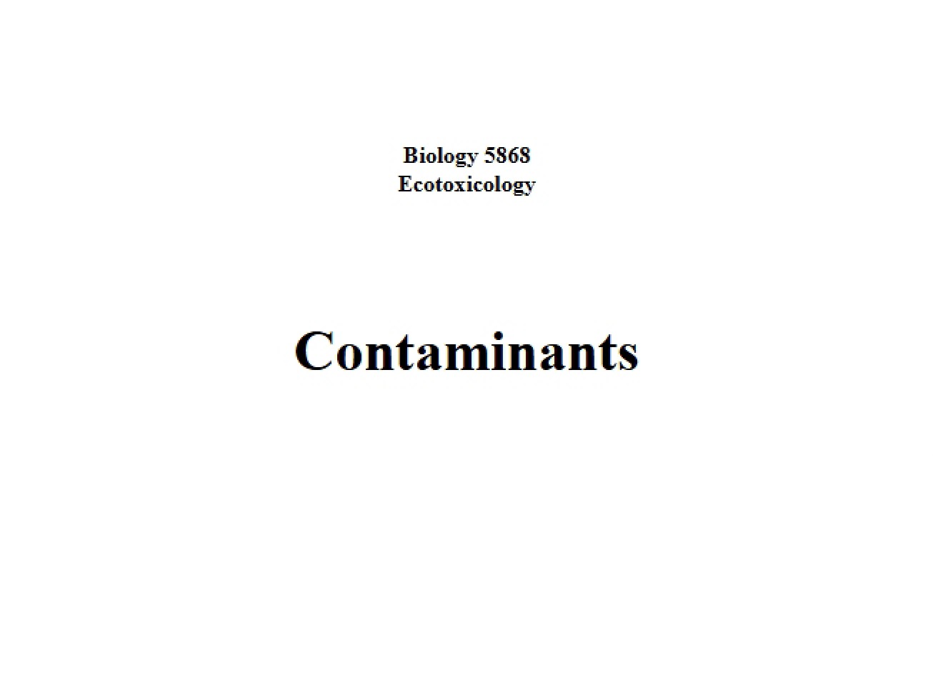 Contaminant Substances