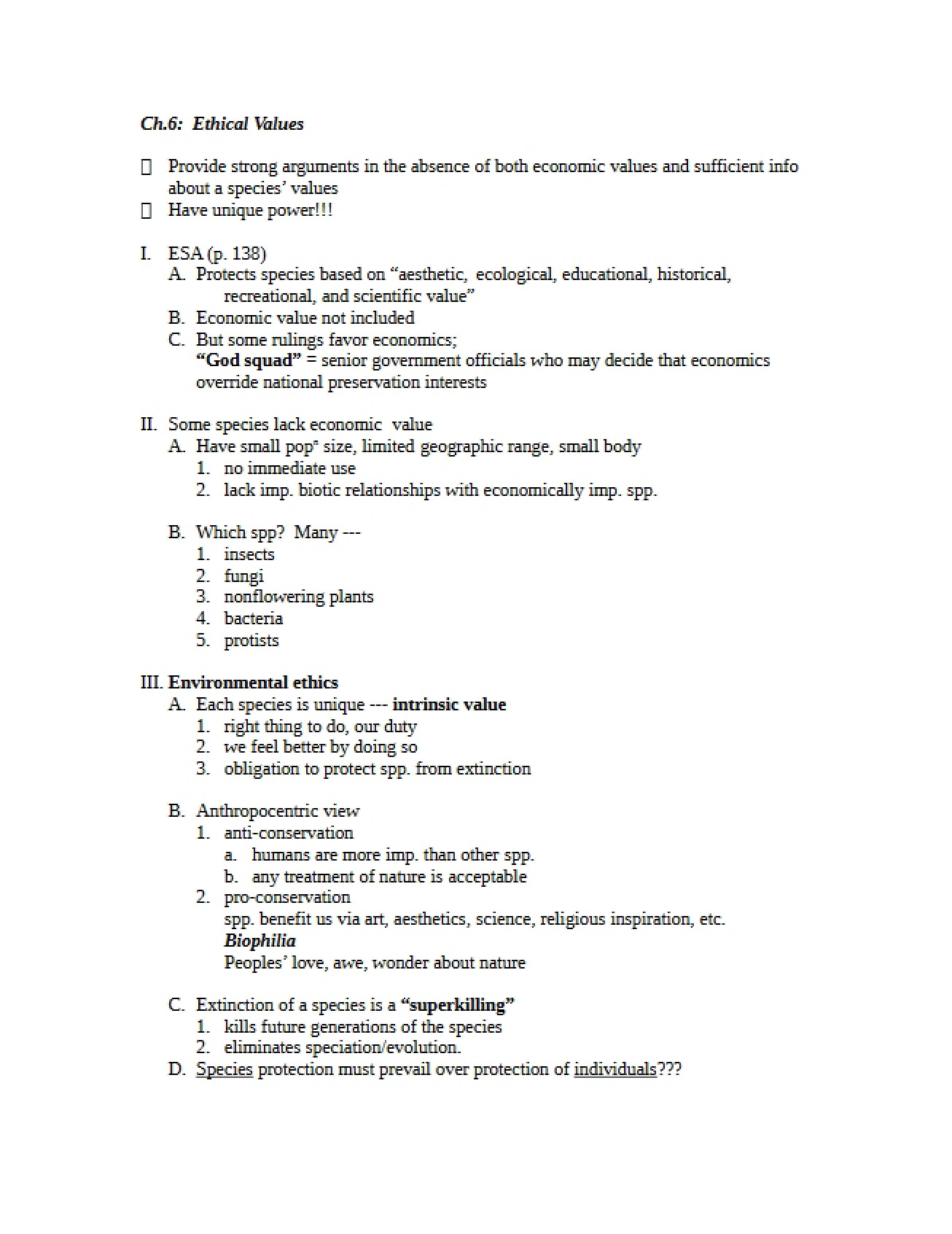 Values in Ethics