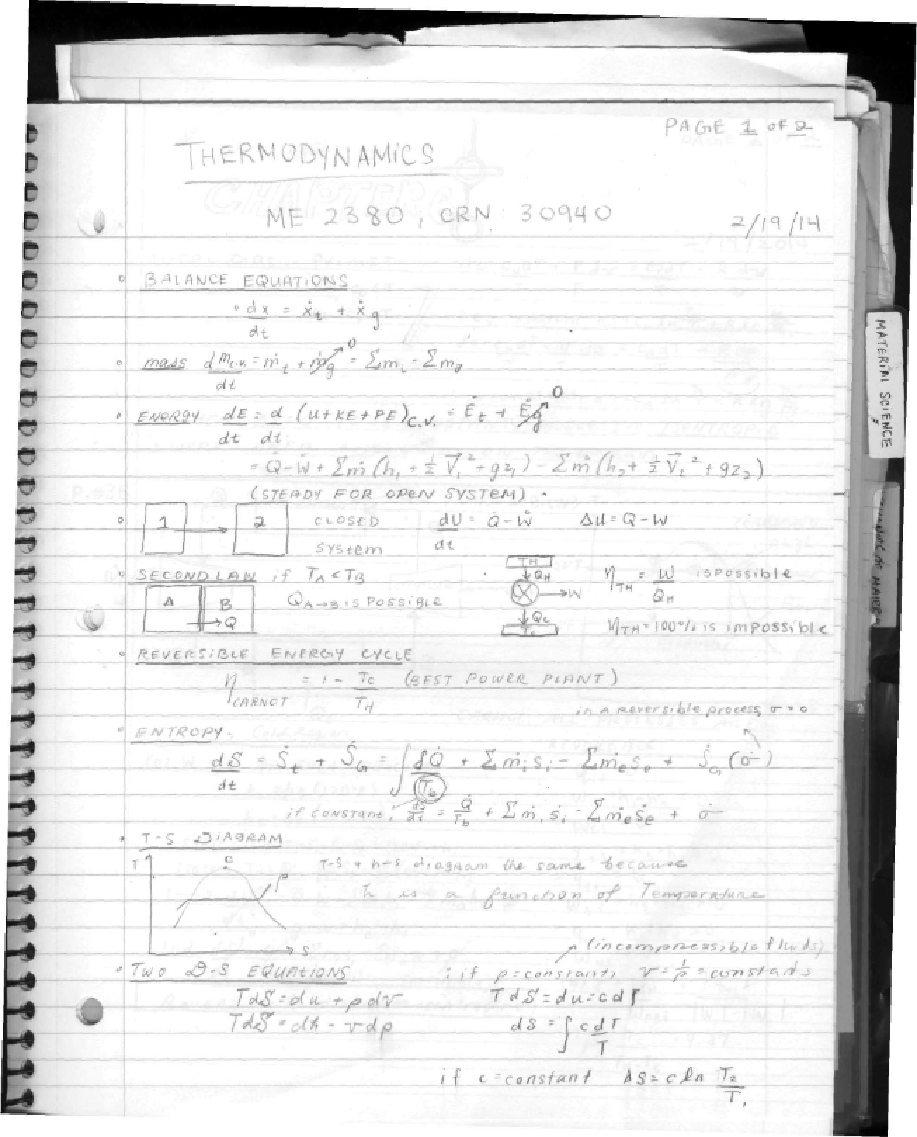 Thermodynamics Ch 6