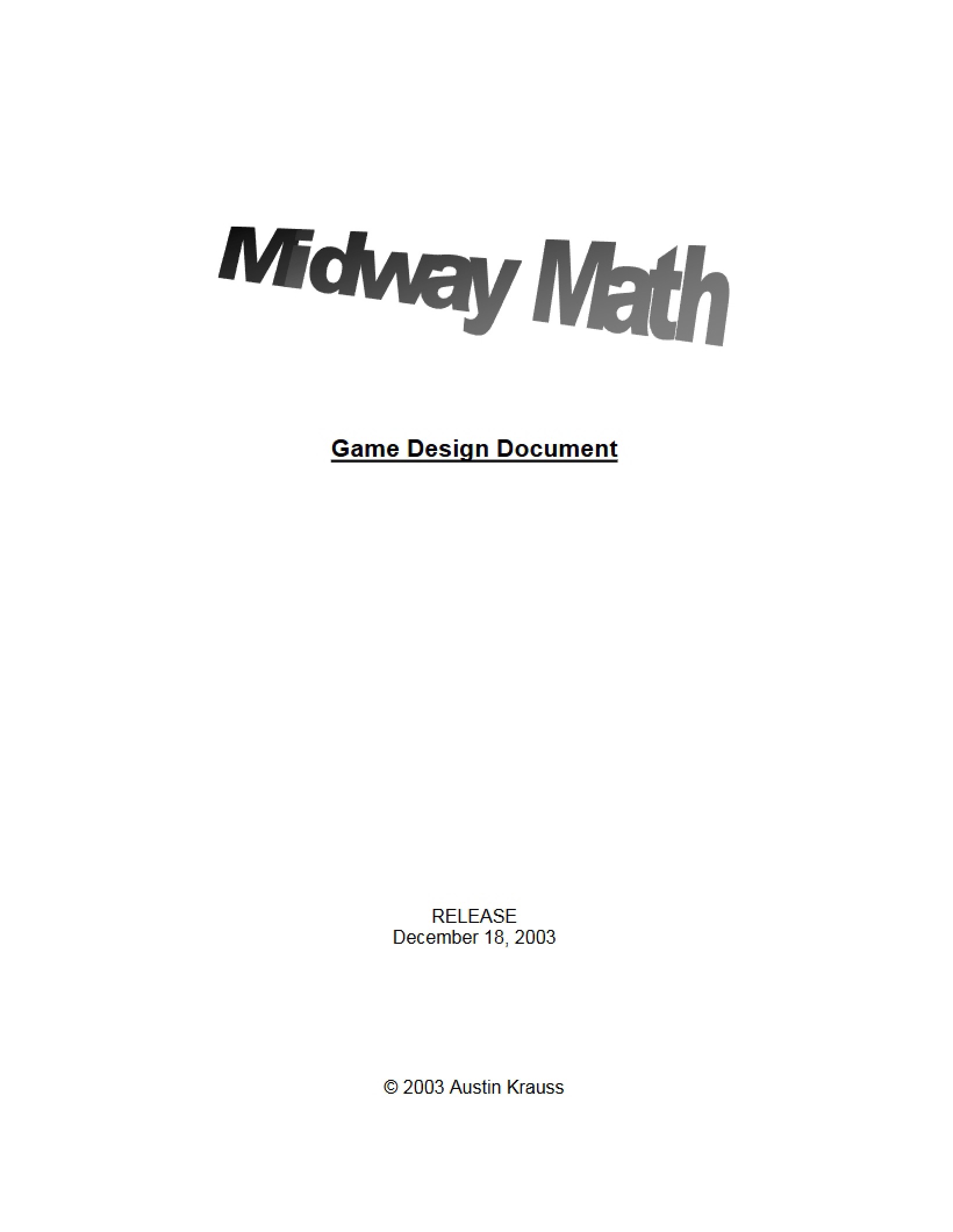Document for Game Design