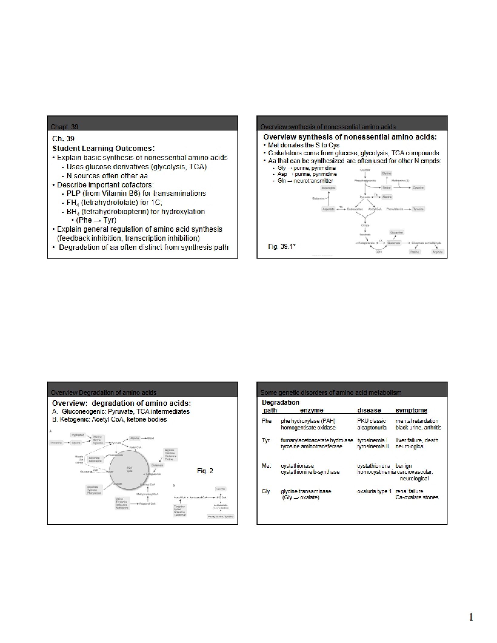 Biomedical Biochemistry Lecture Notes - 2 Pages