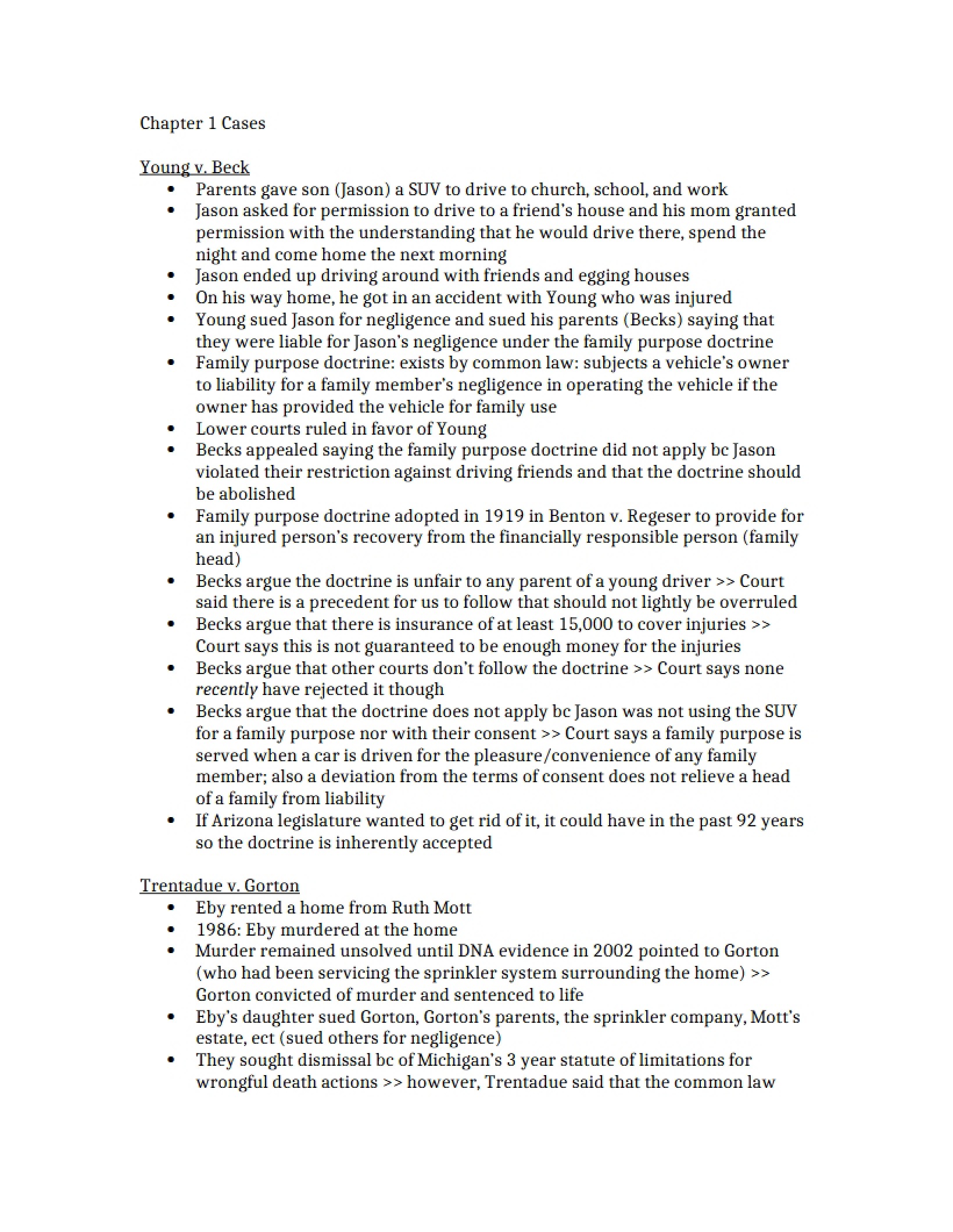 Cases for Chapter One
