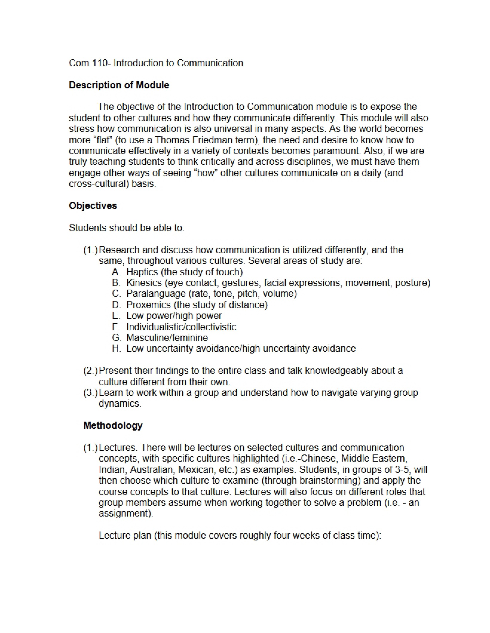 Programming Course Outline