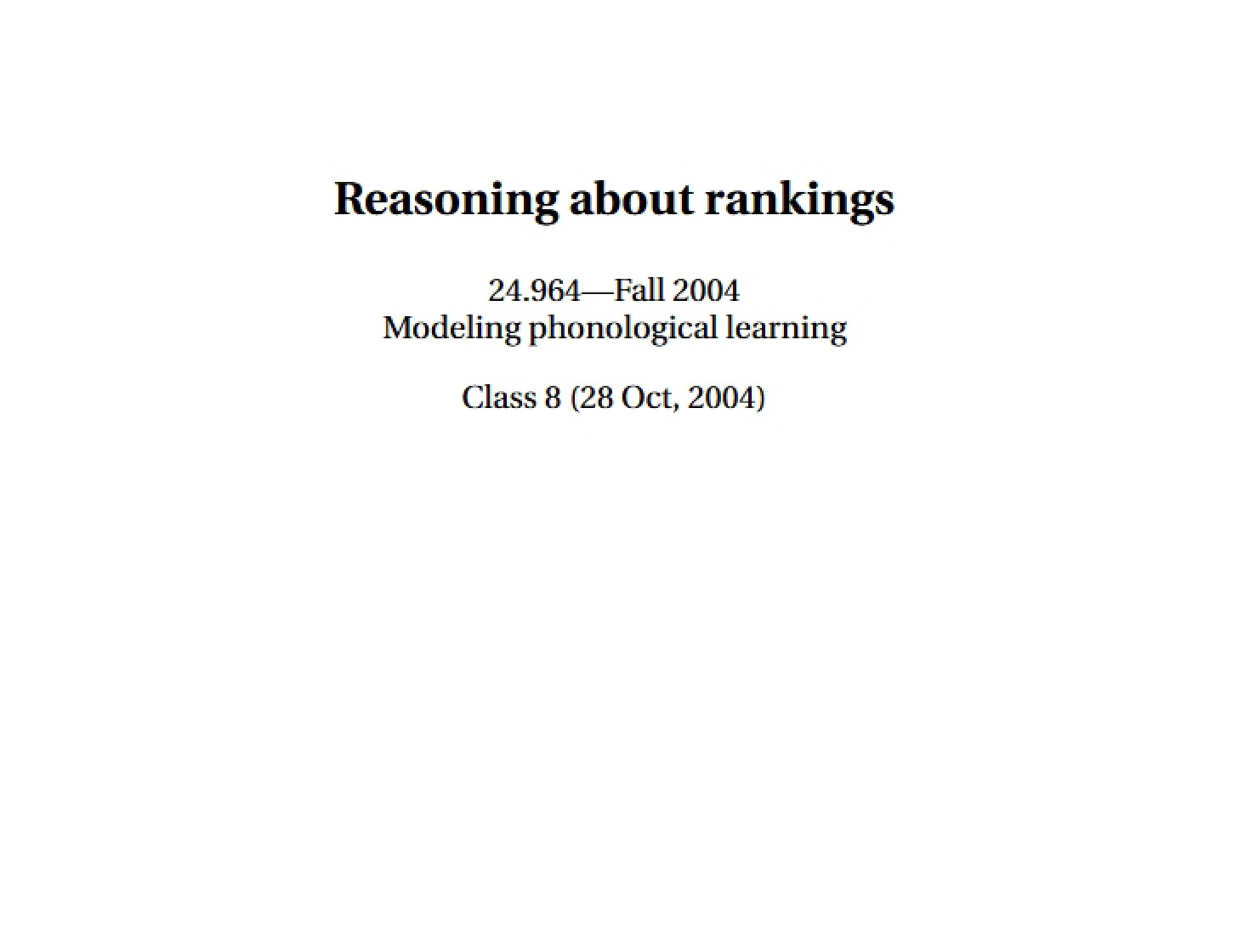 Ranking Reasoning