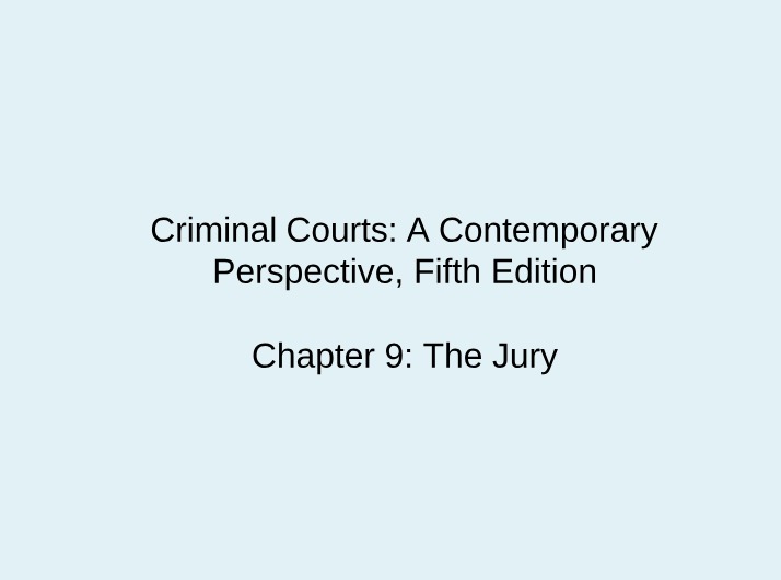 The Jury - Chapter 9
