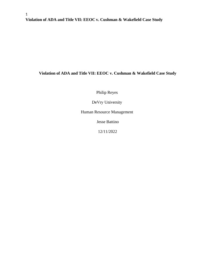 Research on EEOC Cases