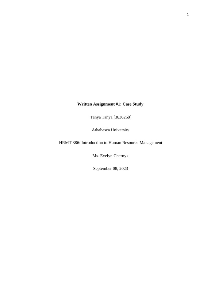 Workforce Planning and Talent Acquisition Strategy - Case Study