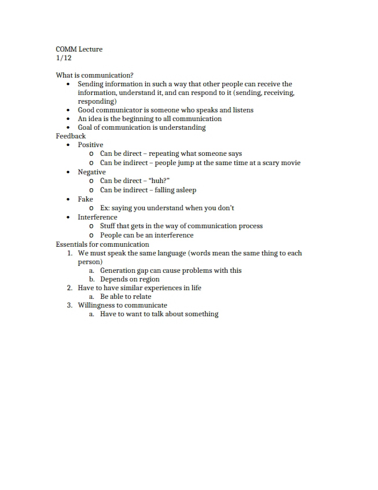 Defining Communication