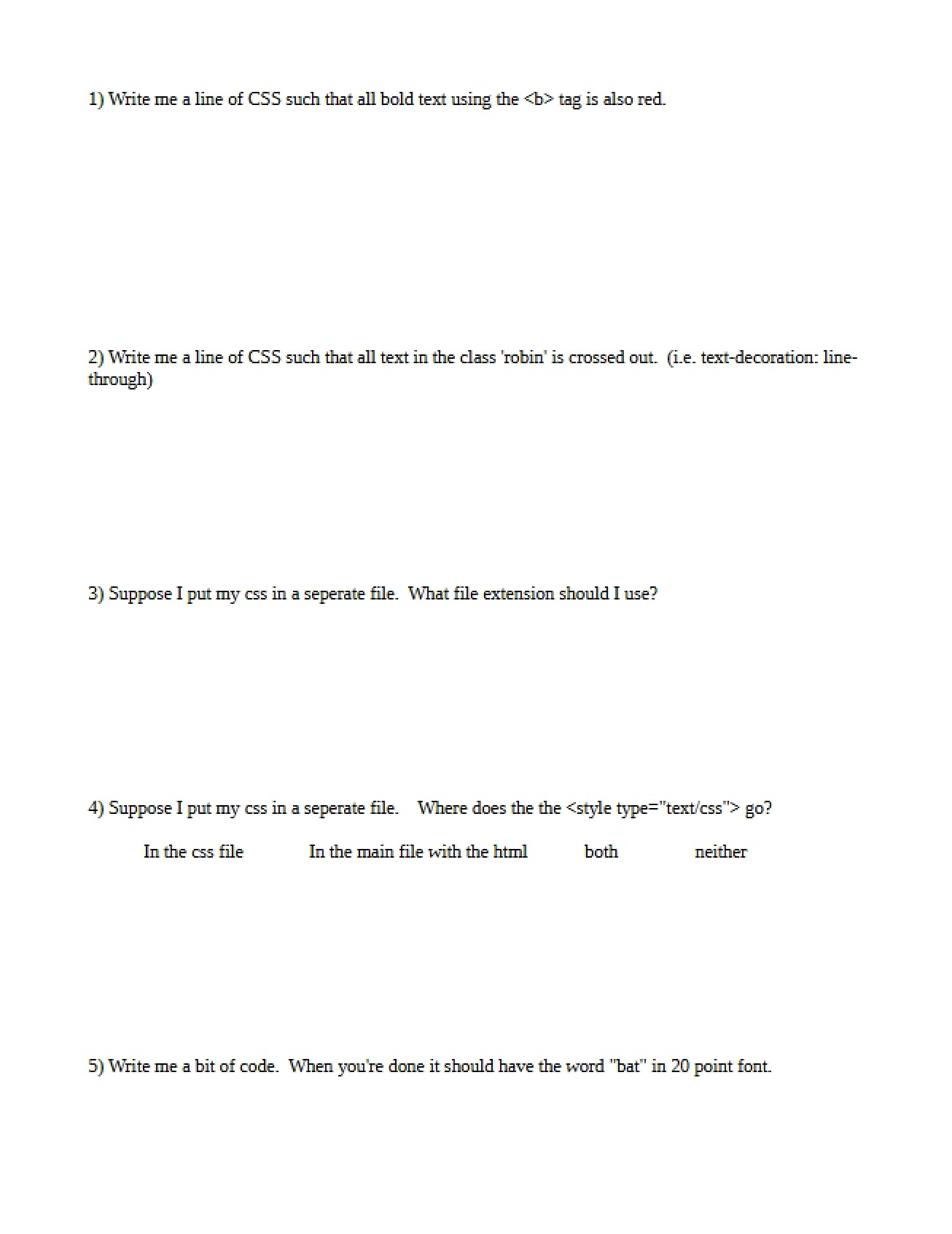 Web Site Construction Study Guide