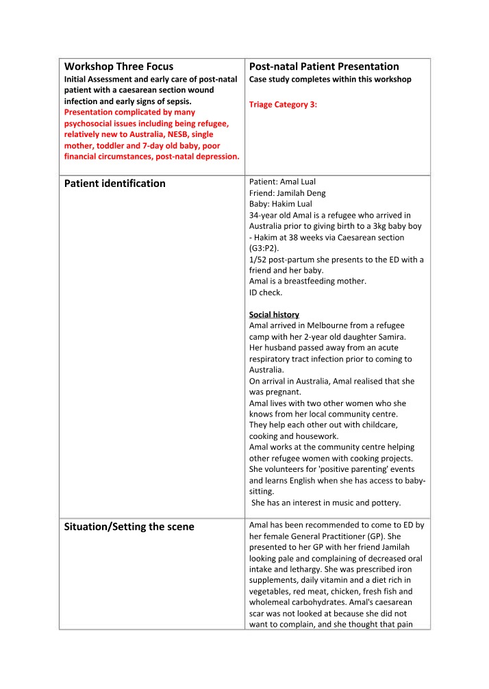 Early Care of C-Section Wound Infection in Post-Natal Patients