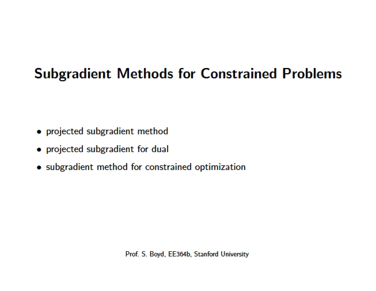 Sixth Set of Lecture Notes for a Convex Optimization II Course