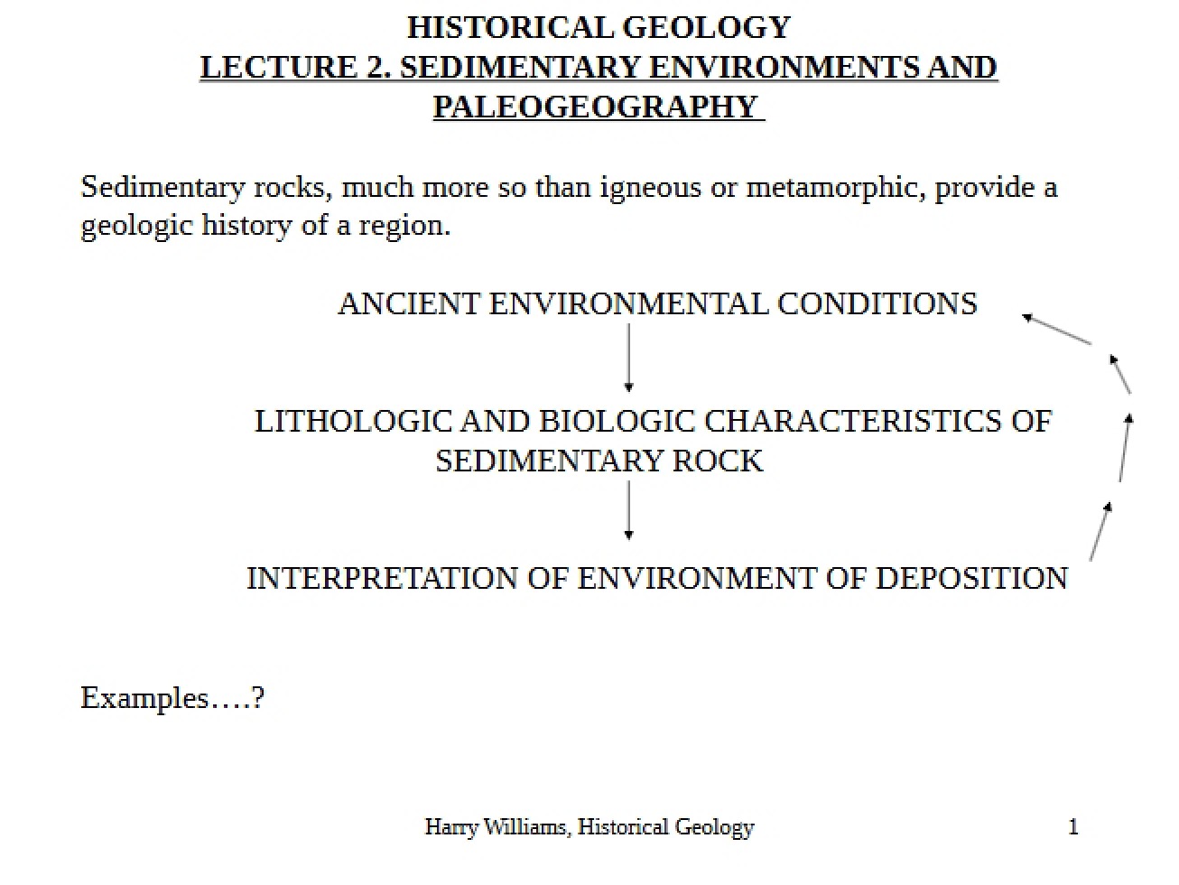 Environments of Sedimentation