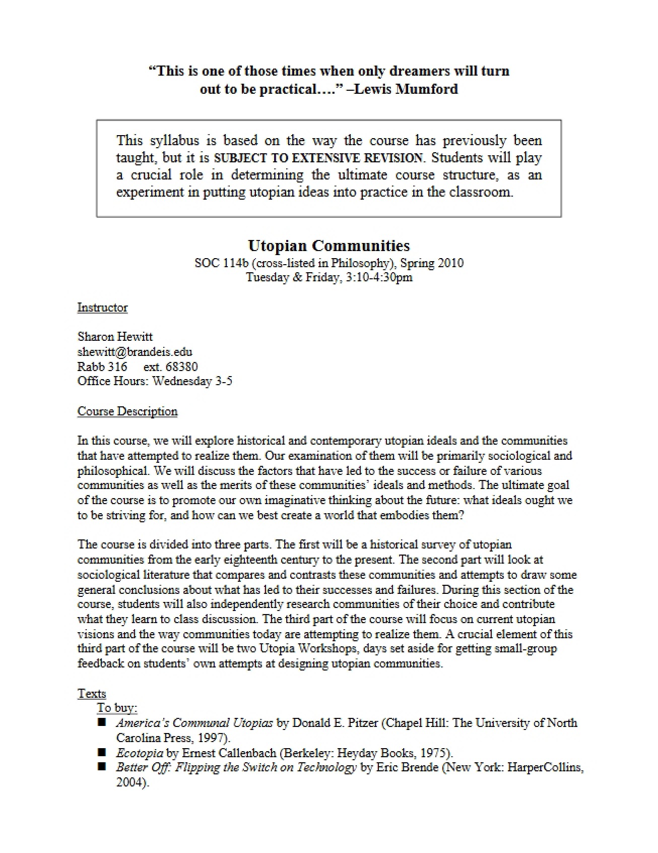 Communities of Utopia