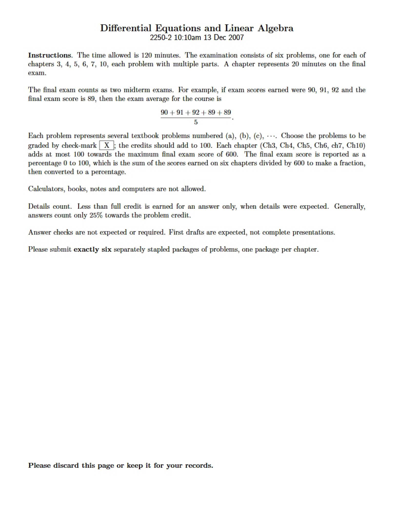 Linear Algebra and Differential Equations Overview