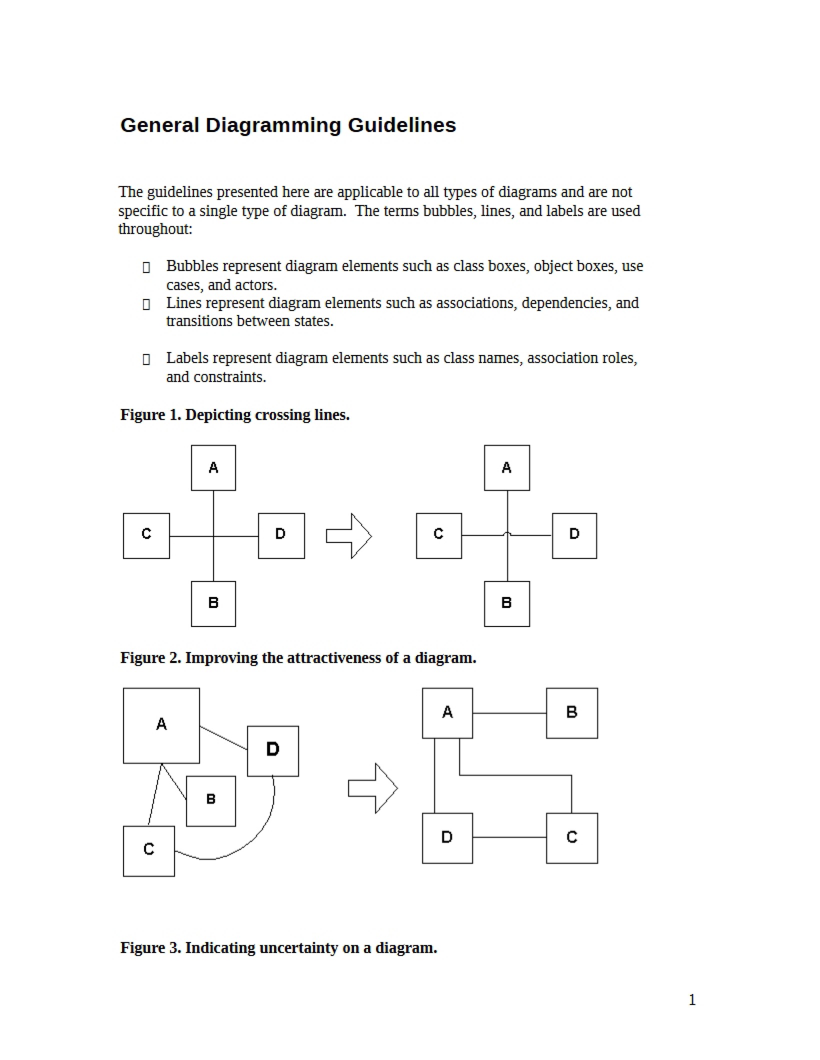 Guidelines for General Diagramming