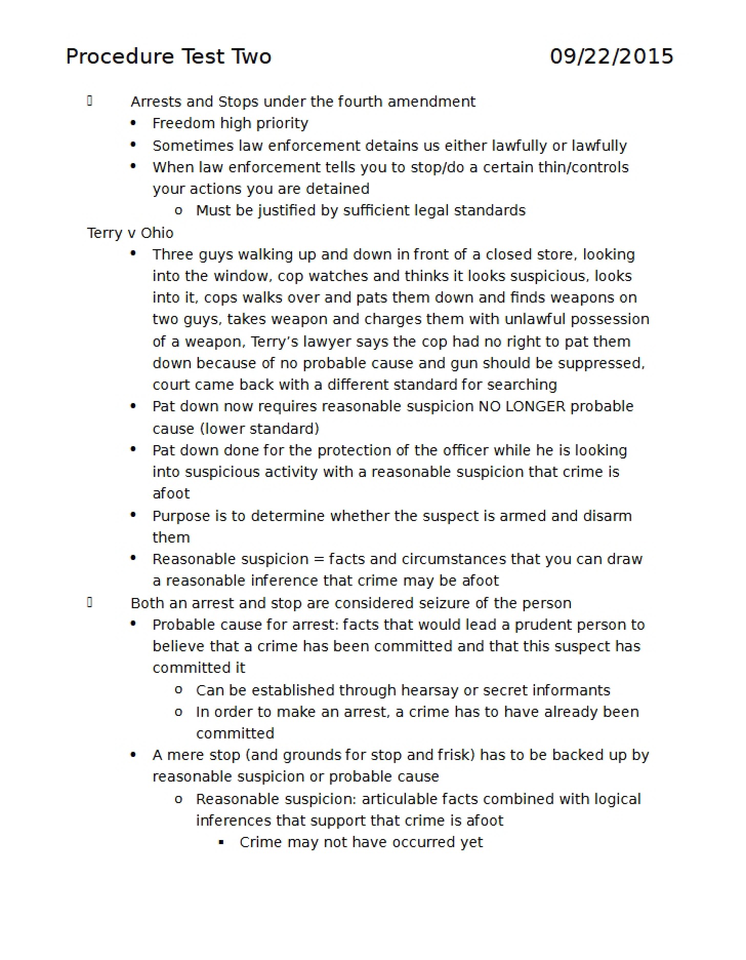 Notes for Test Two