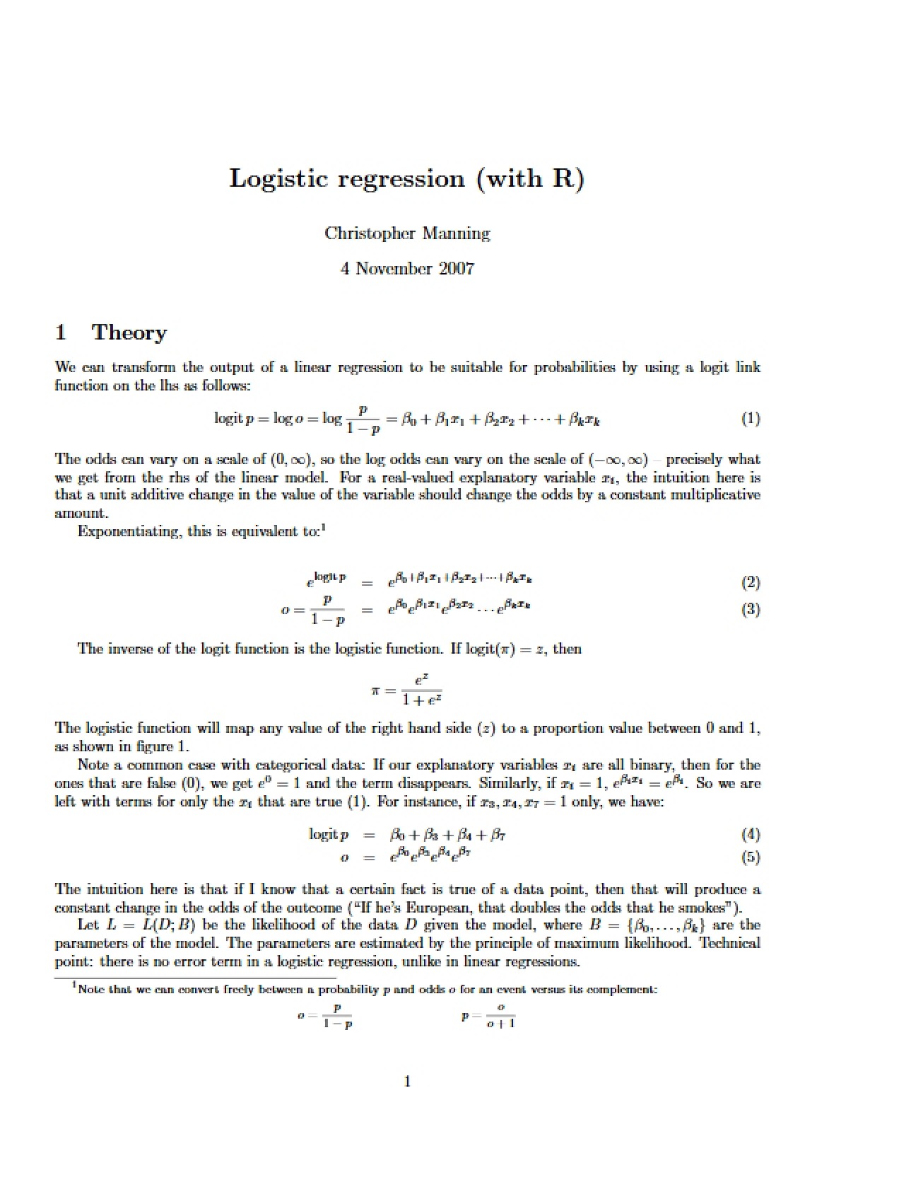 Introduction to Logistic Regression