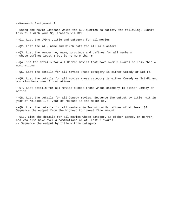 Assignment 3 - Homework