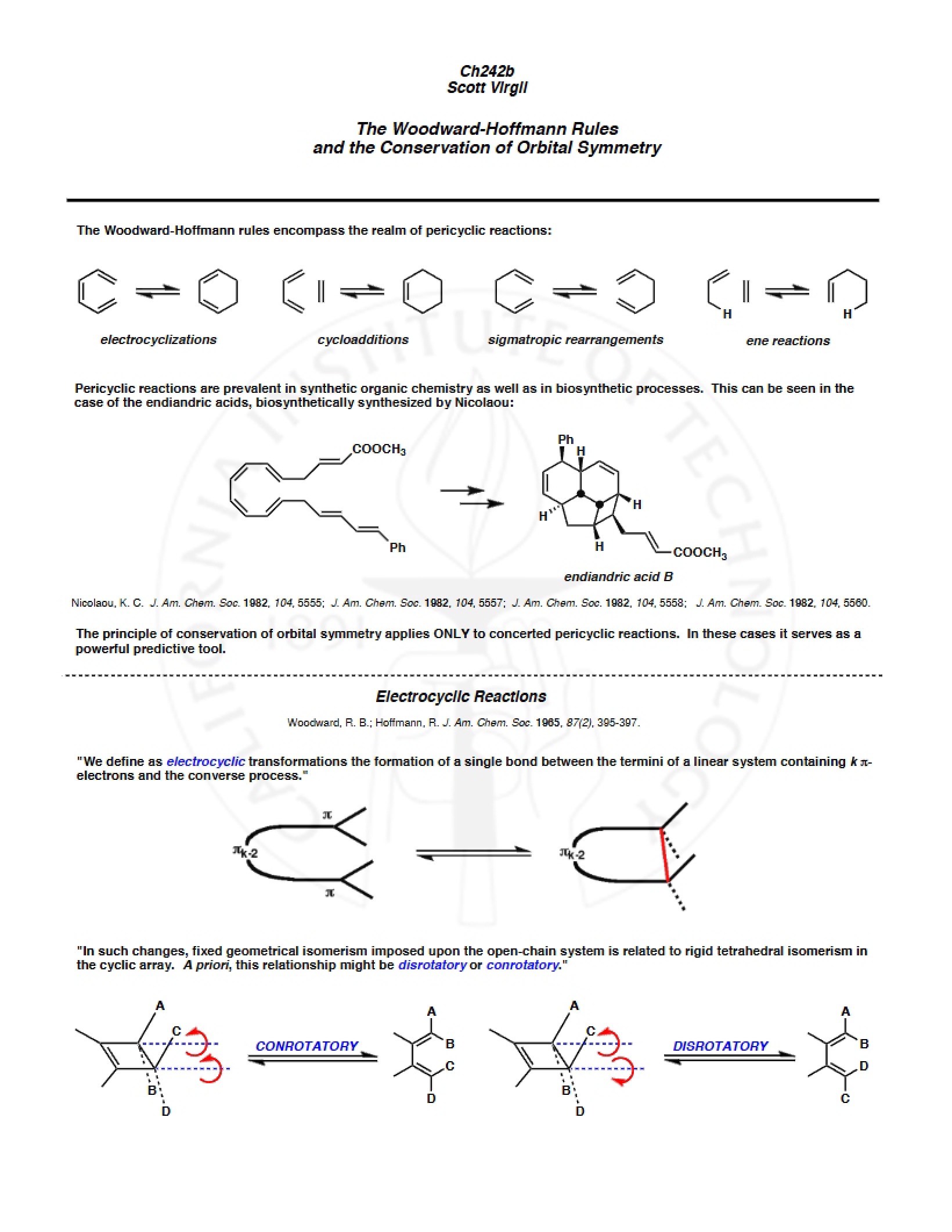 Notes for CH 242B