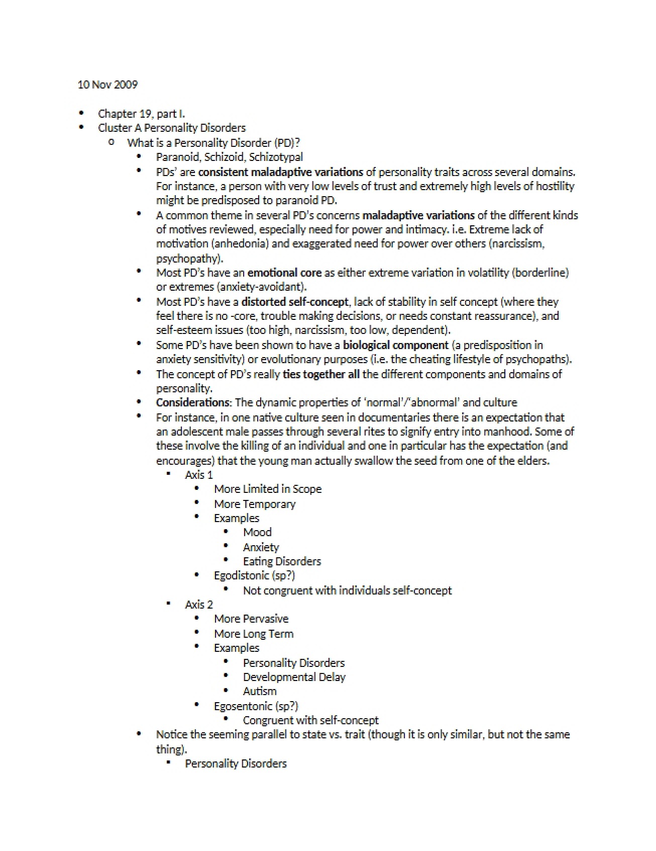Personality Psychology Chapter Nineteen Summary