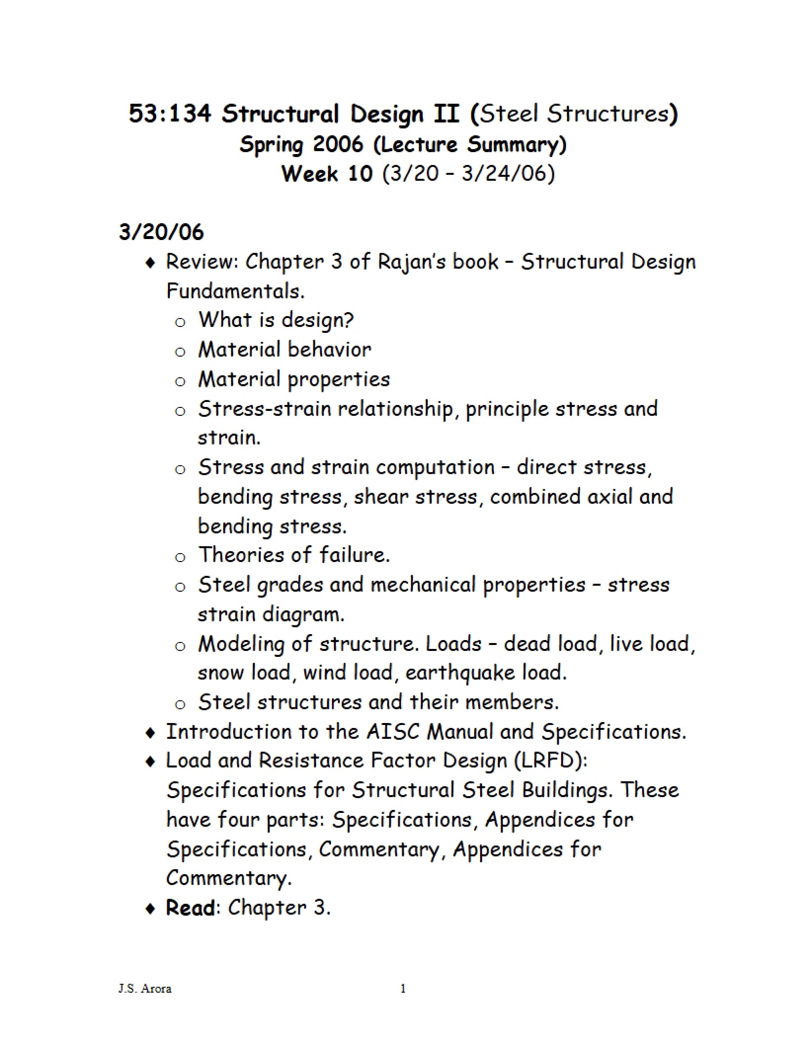 Structural Design Advanced Concepts