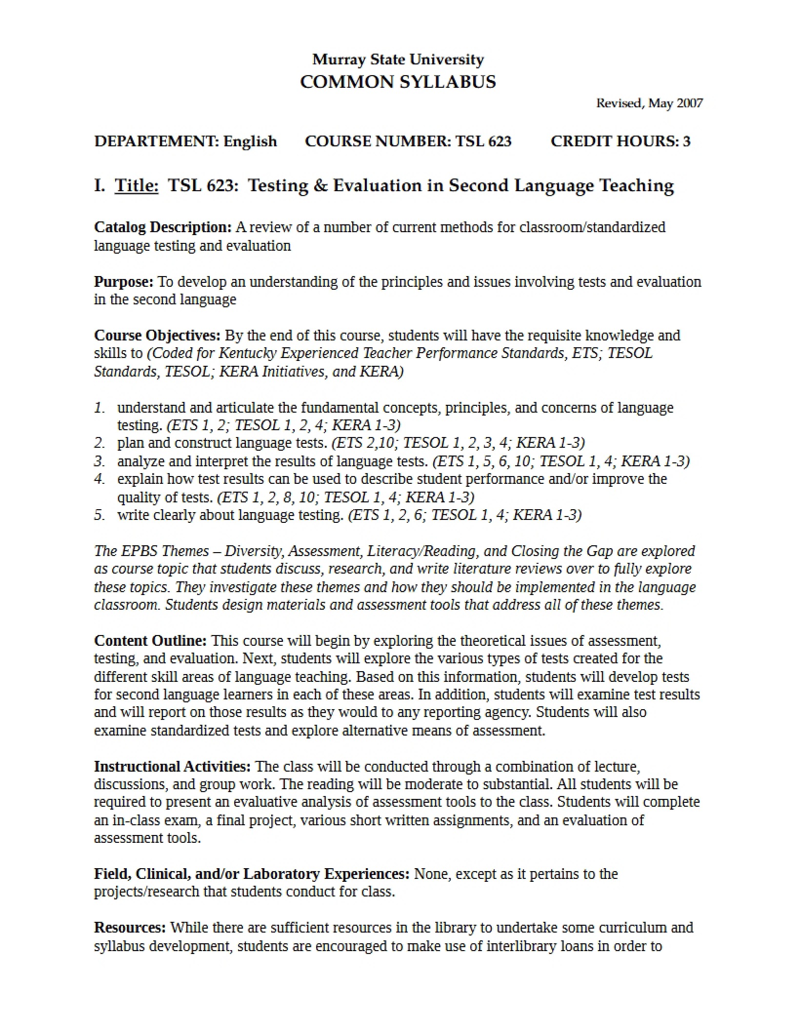 Syllabus