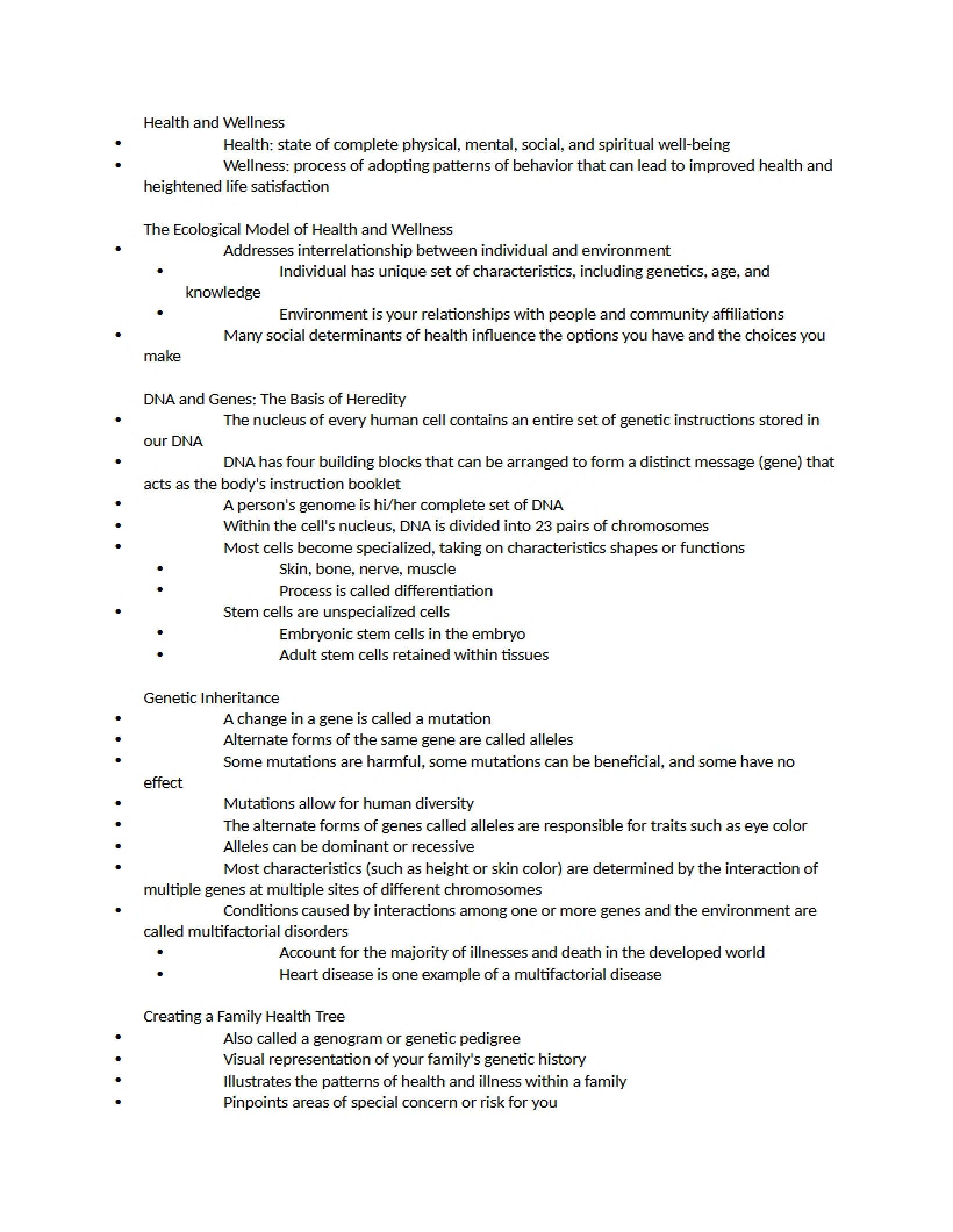 Notes for Chapter 1