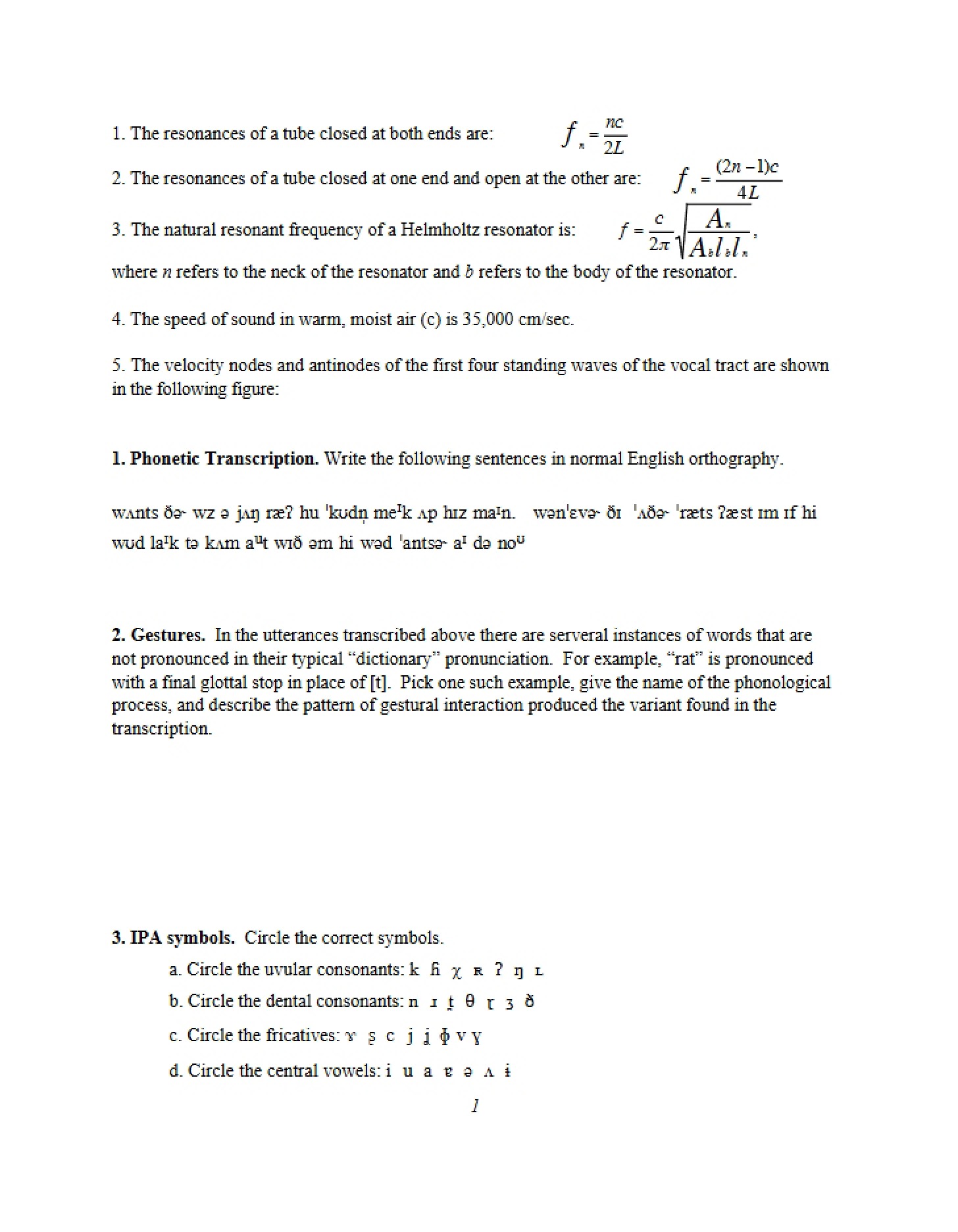 Final Examination (LING 110)