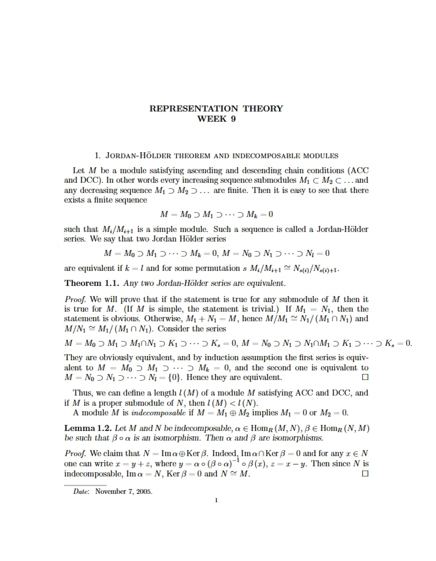 Class Notes - 8 Pages