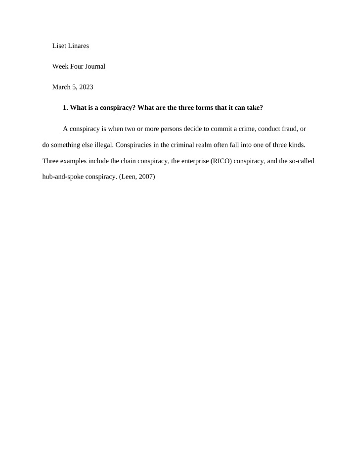 Week Four Journal Submission Two