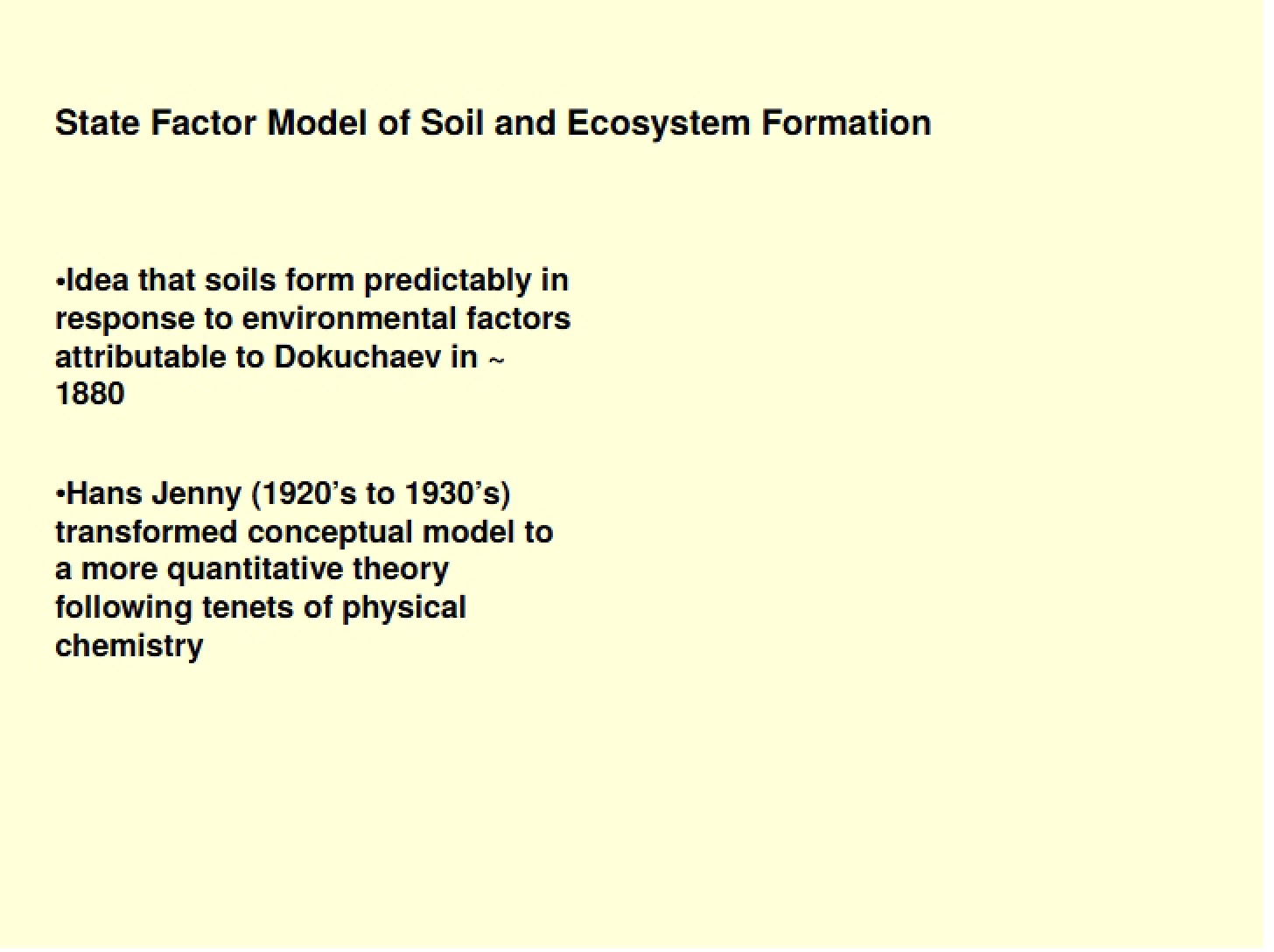 SoilEcosystem Formation State Factor Model