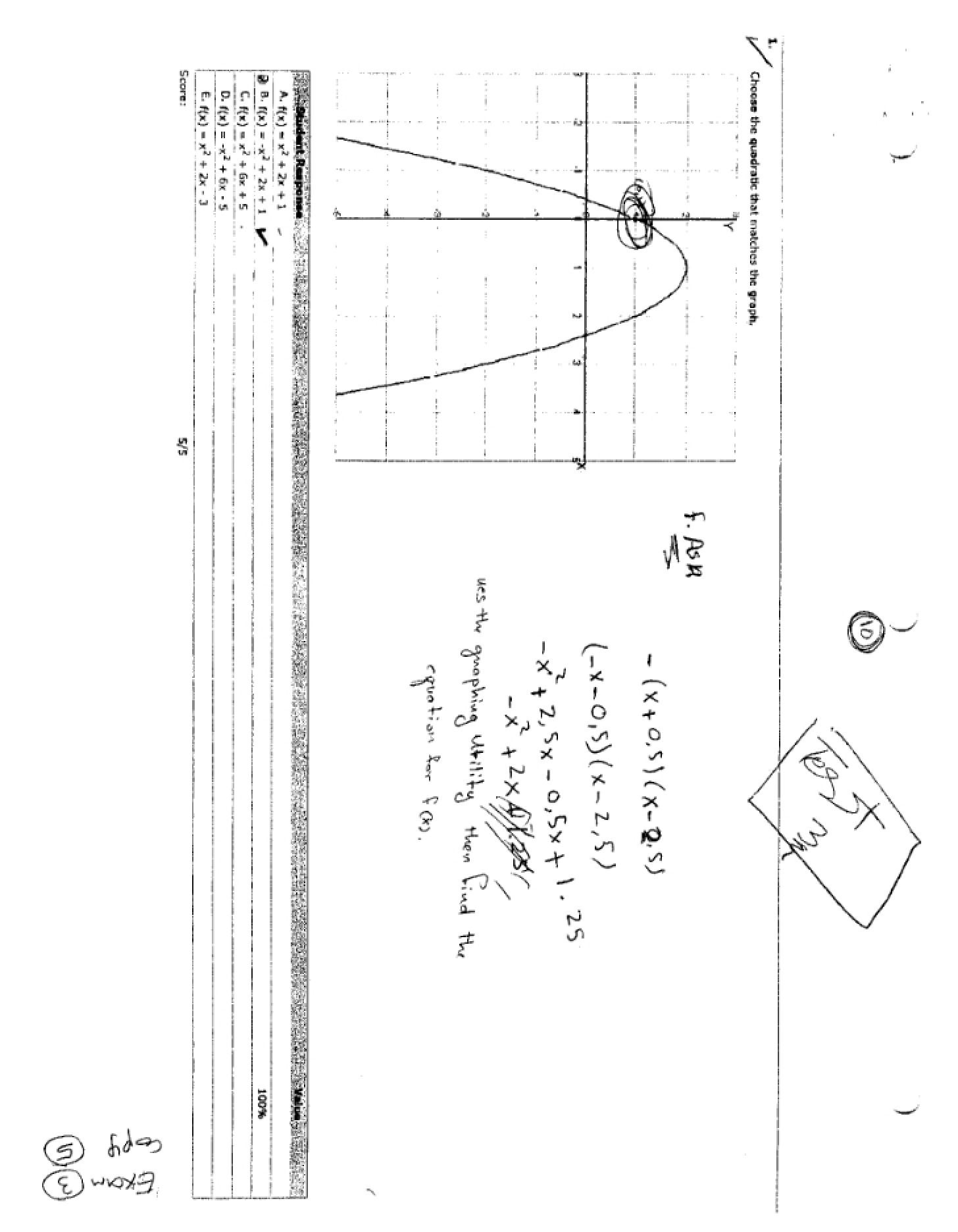 Third Exam Sample Six