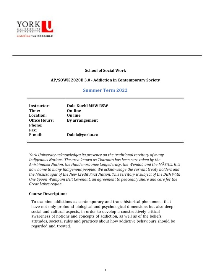 York University Summer 2022 Copy