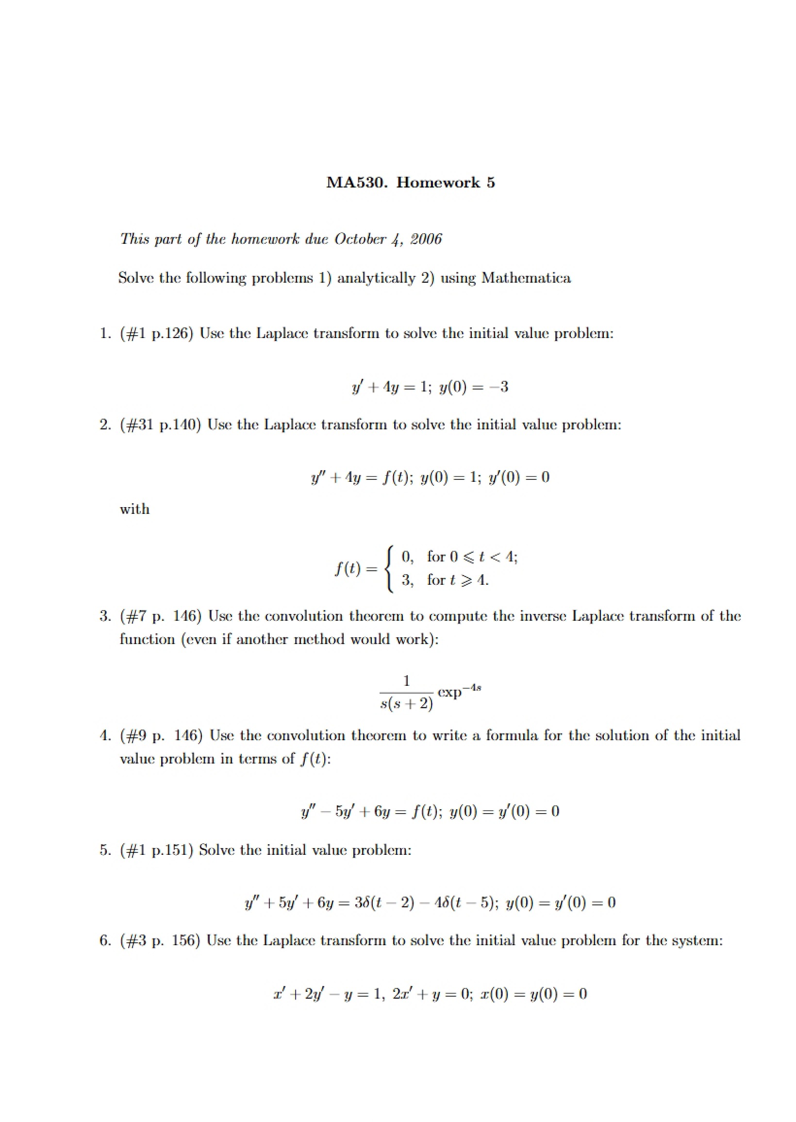 Homework Assignment Five
