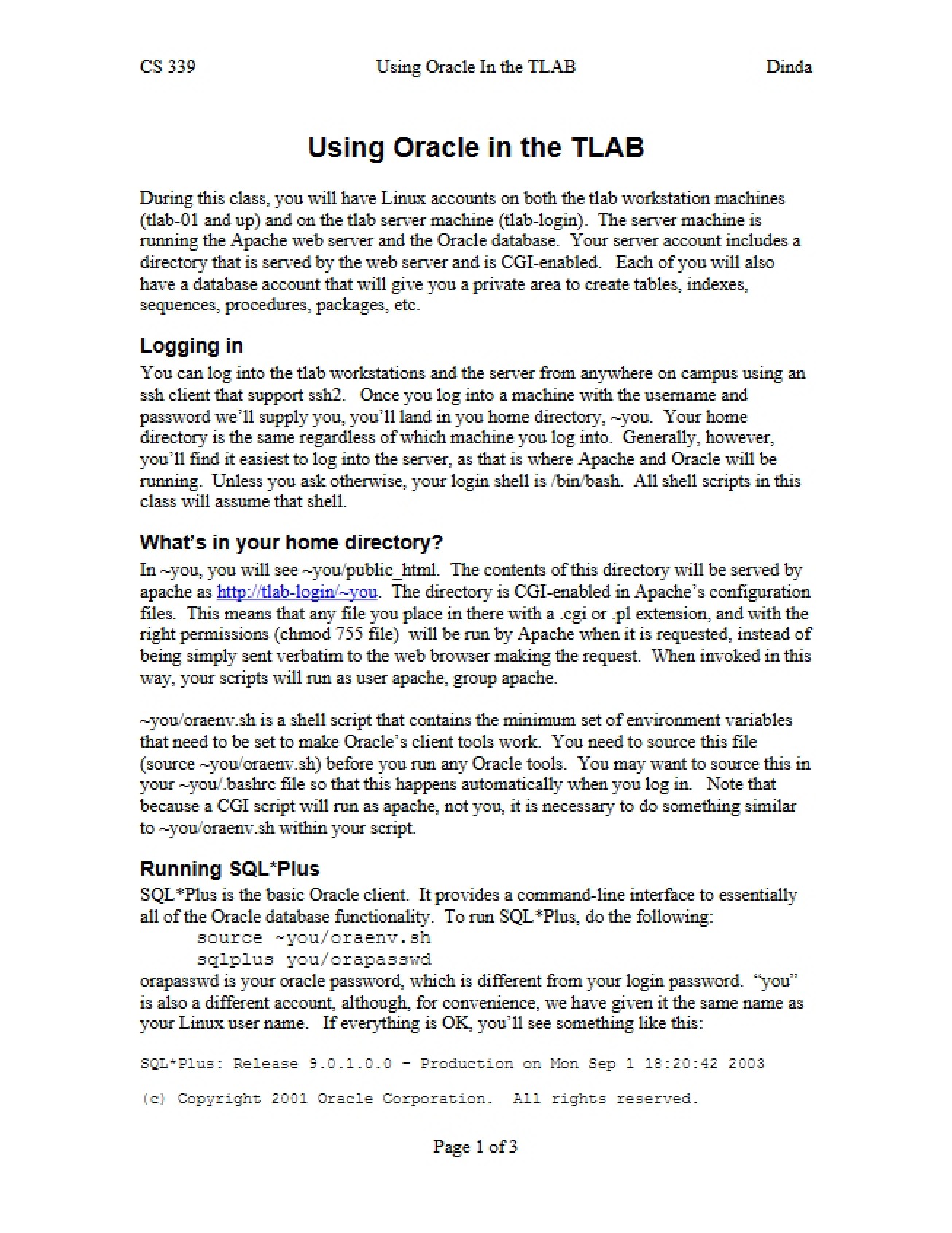 TLAB Oracle Usage