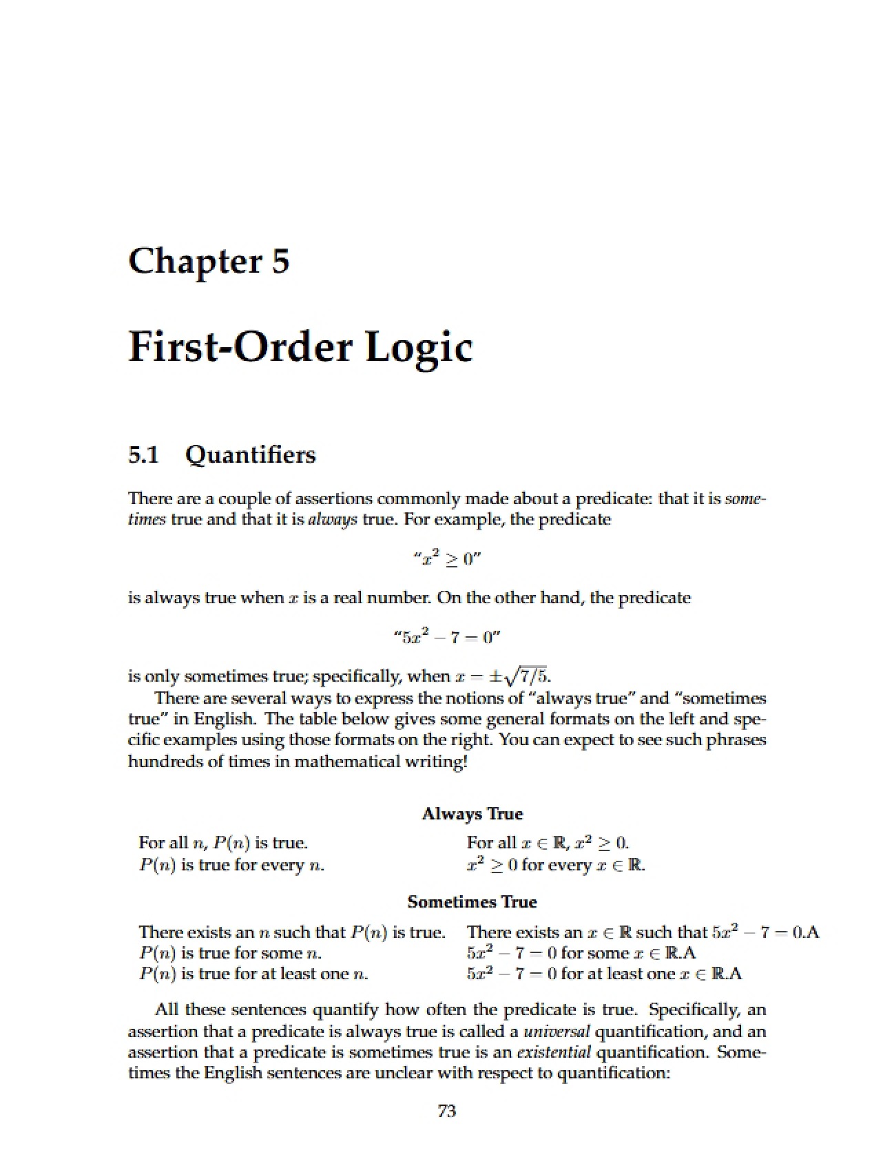 First-Order Logic (Chapter 5)