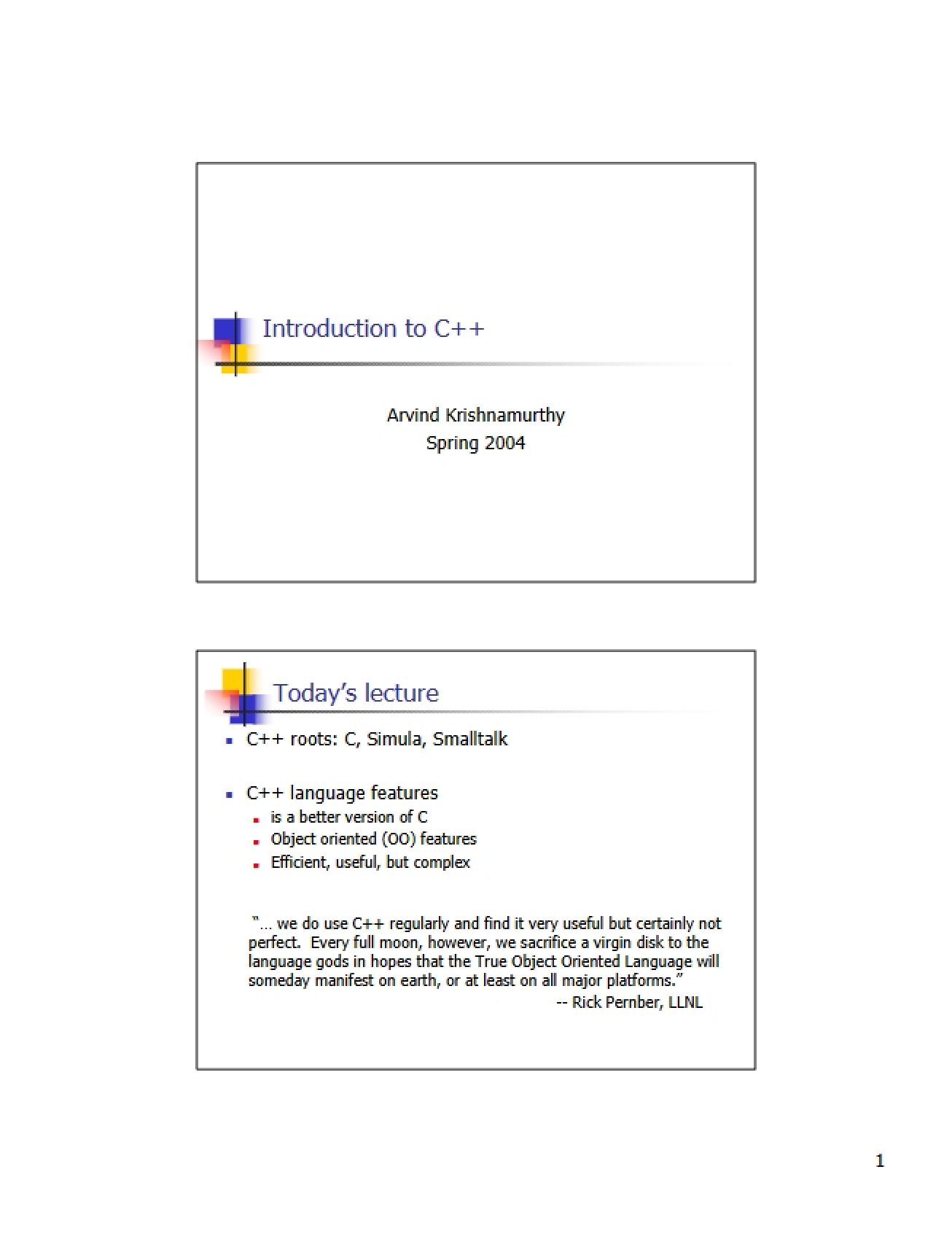 C++ Programming Introduction