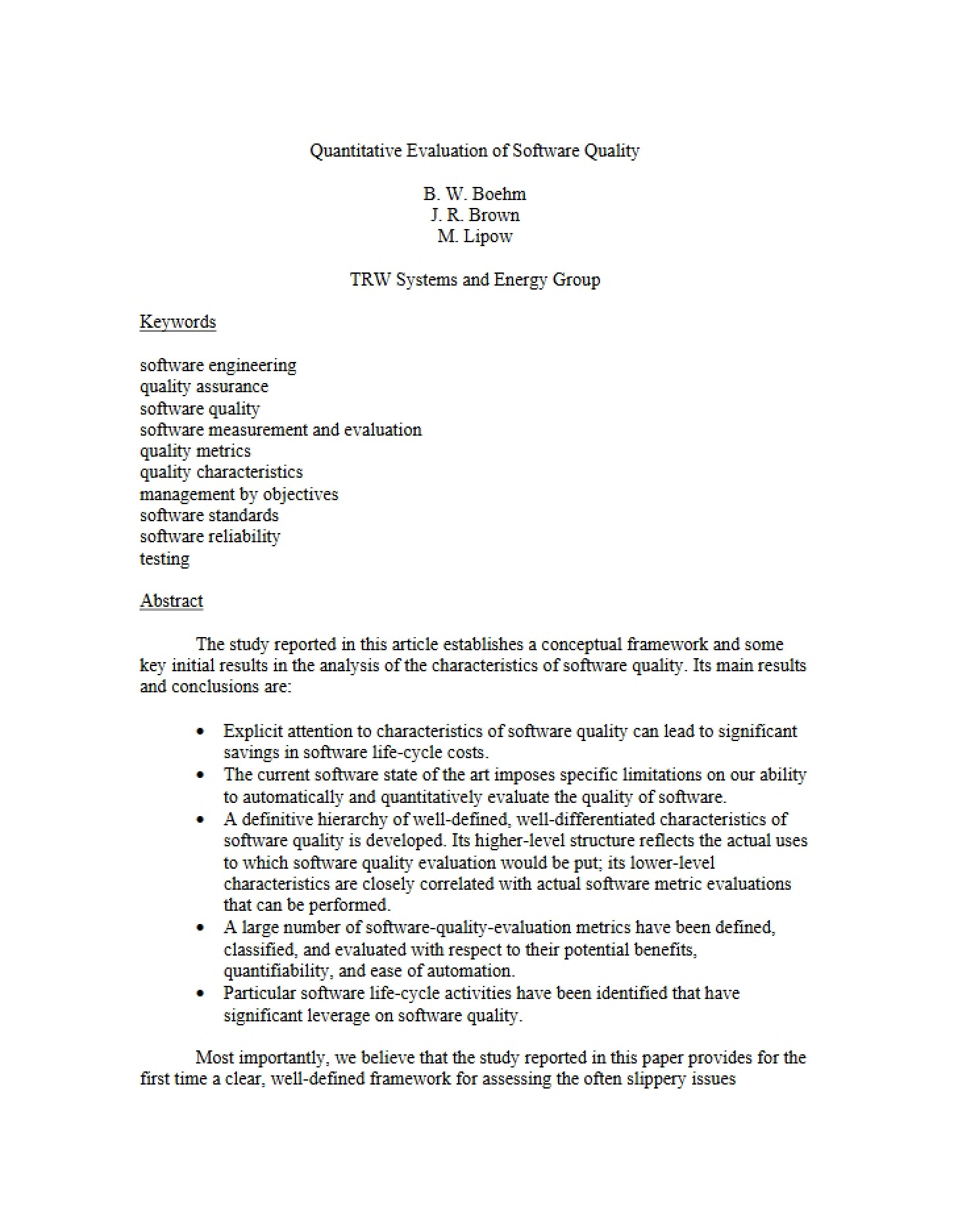 USC CSE Report 76-501