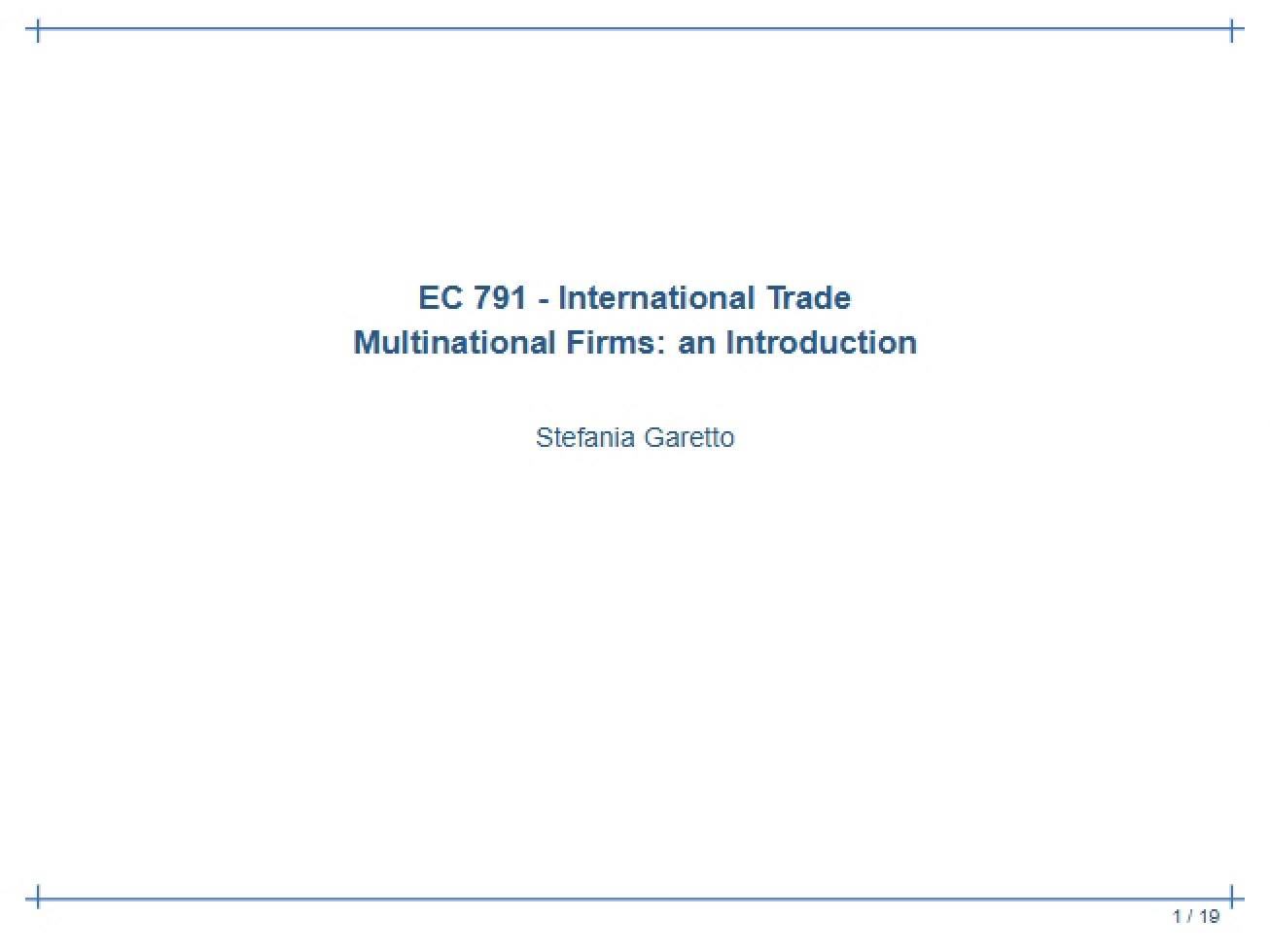 Introduction to Multinational Firms