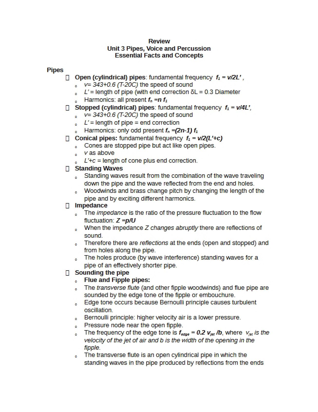 Physics Review Three