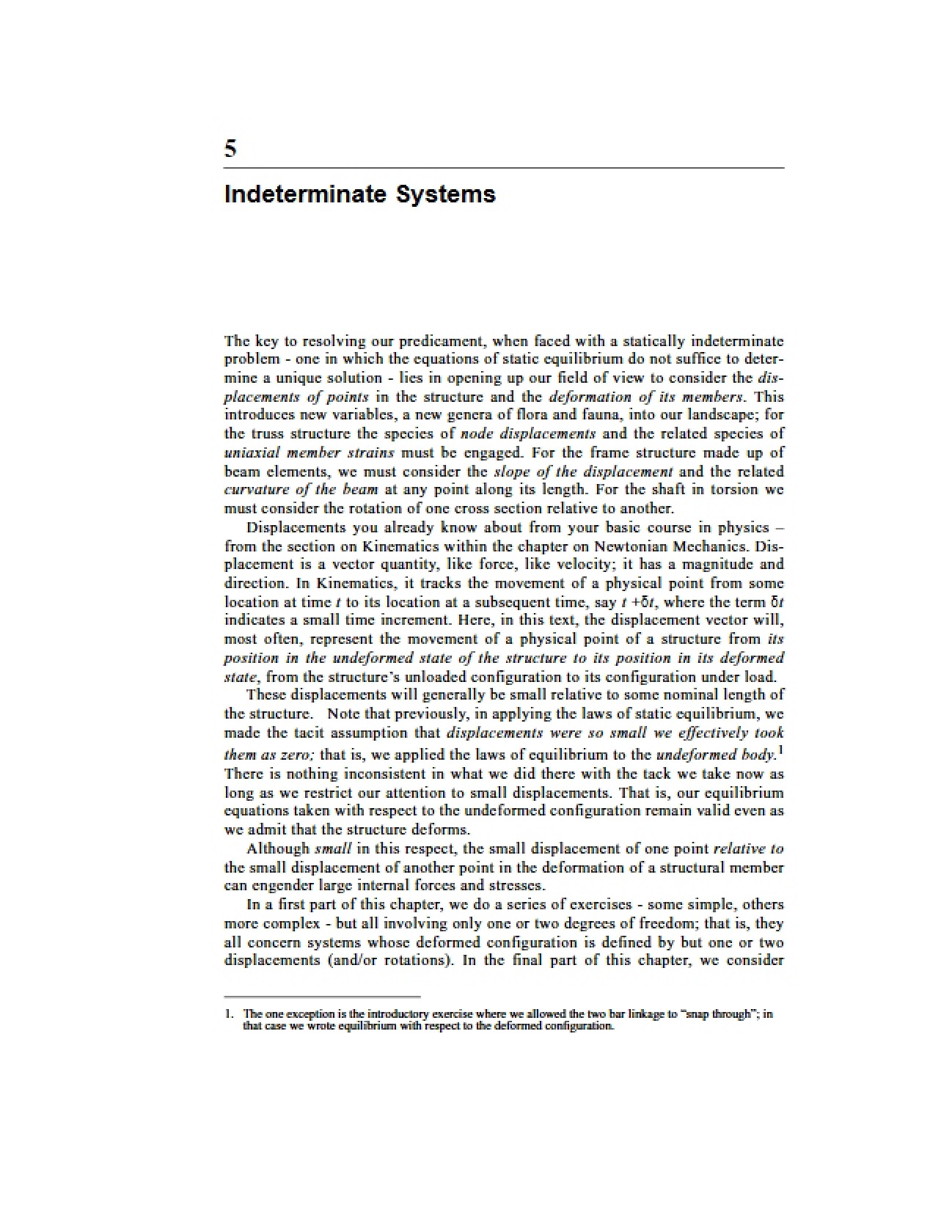 Systems: Indeterminate