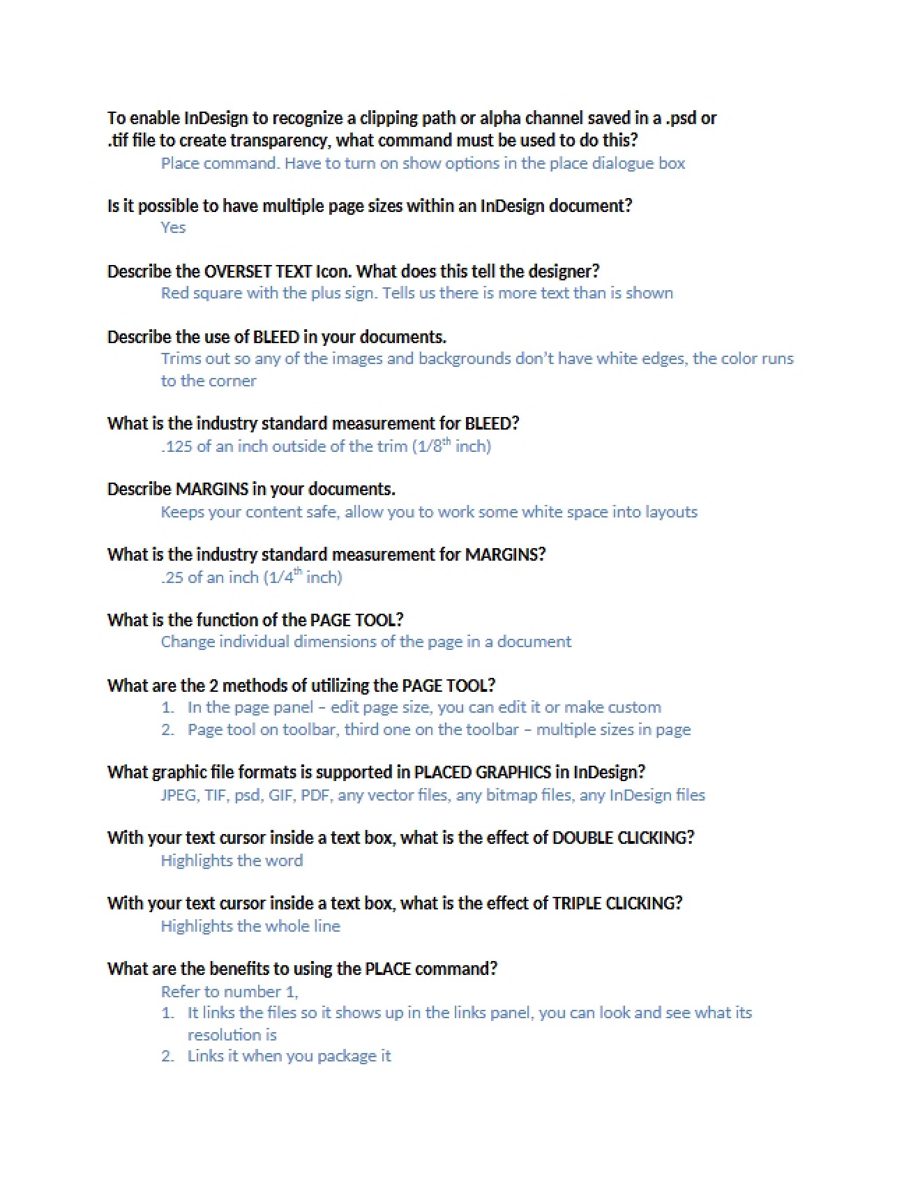 General Study Guide for Digital Graphic Design