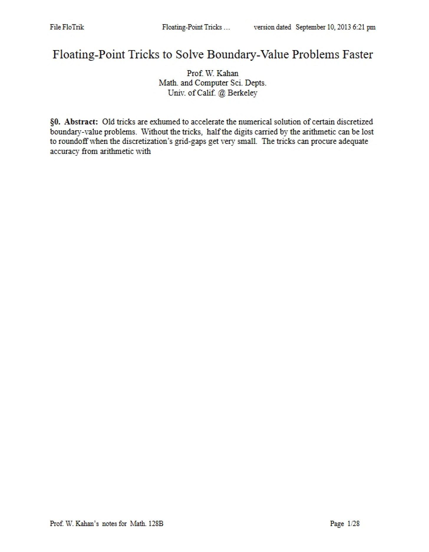 Faster Boundary-Value Problem Solving via Floating-Point Tricks