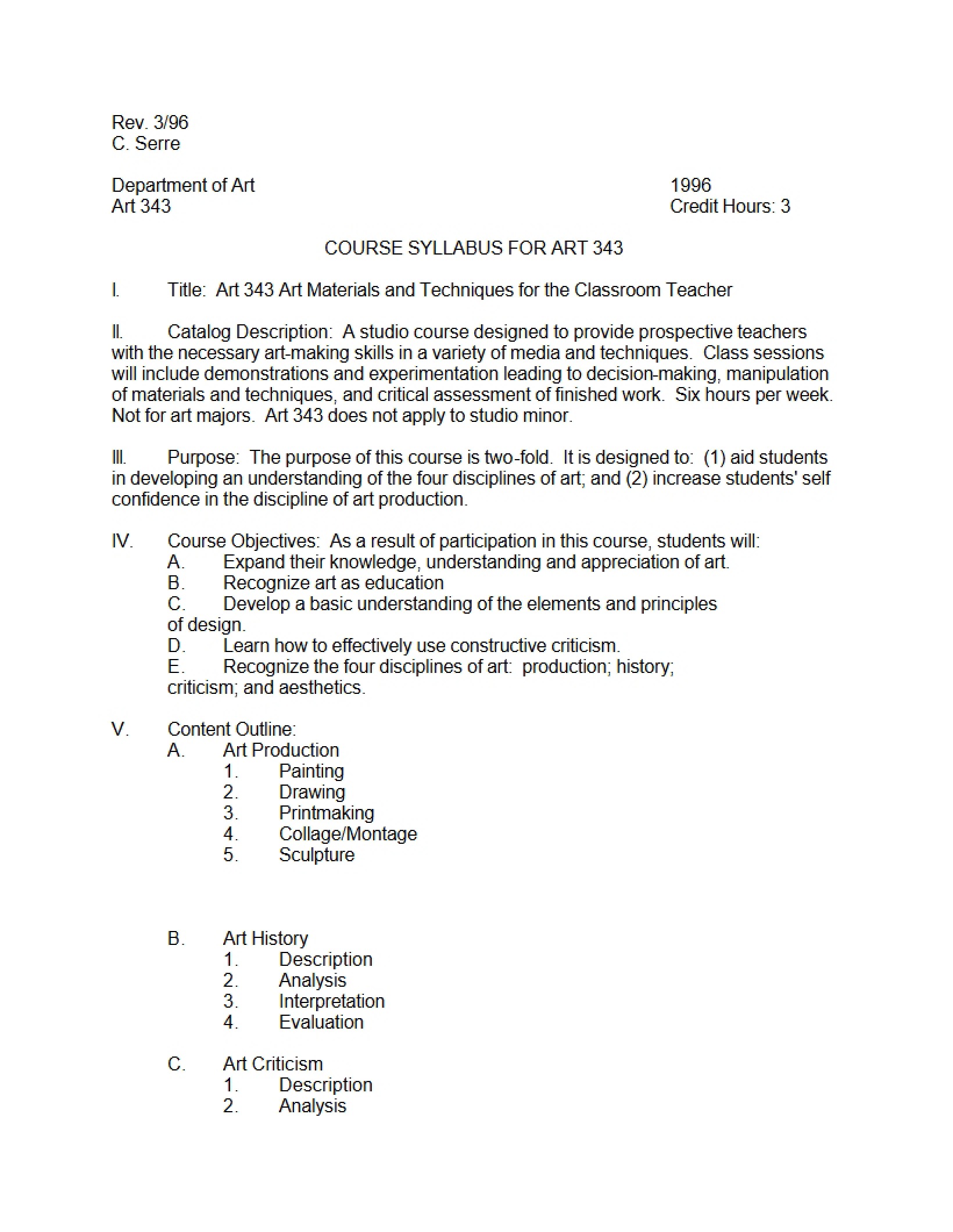 Syllabus