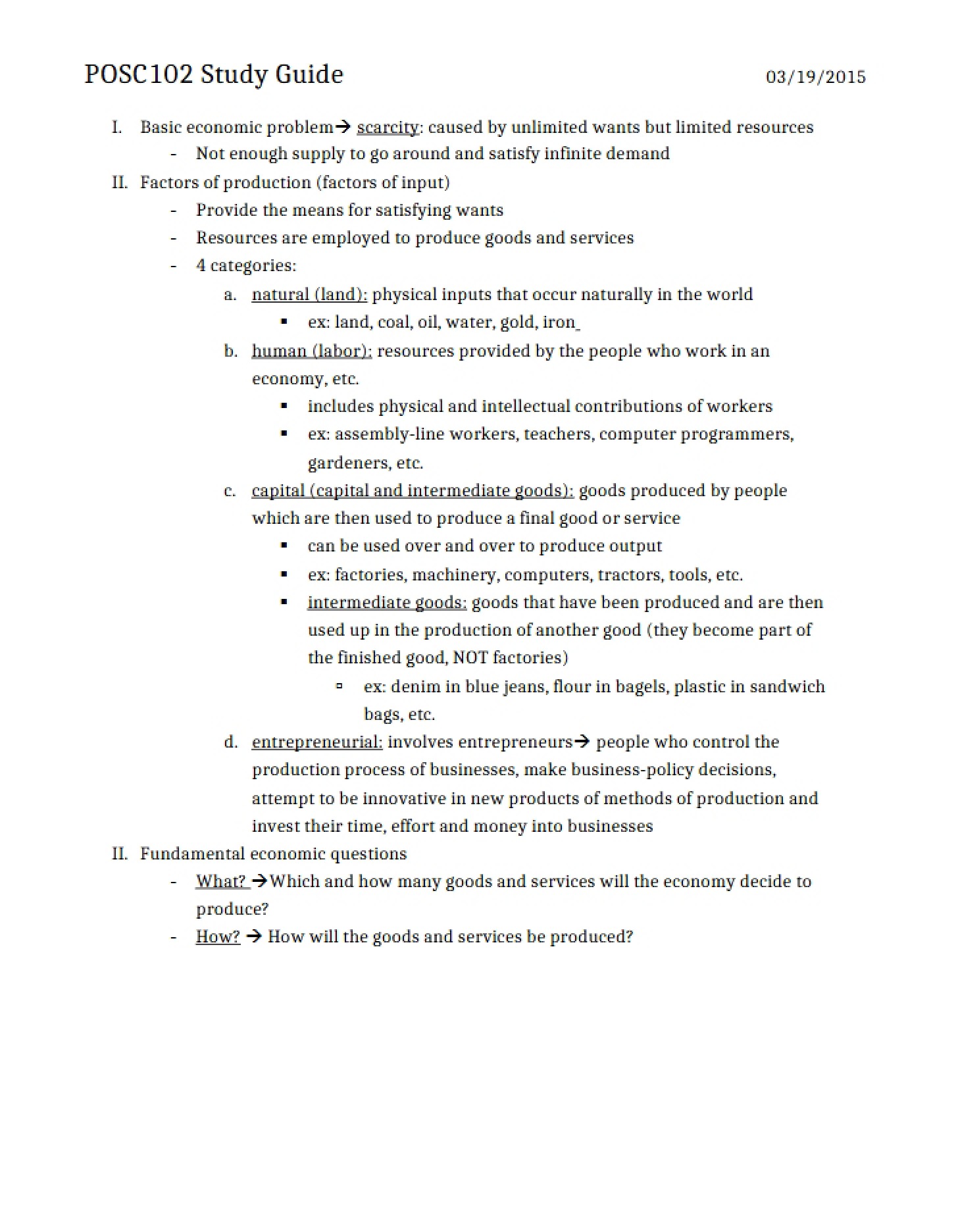 Guide for Studying