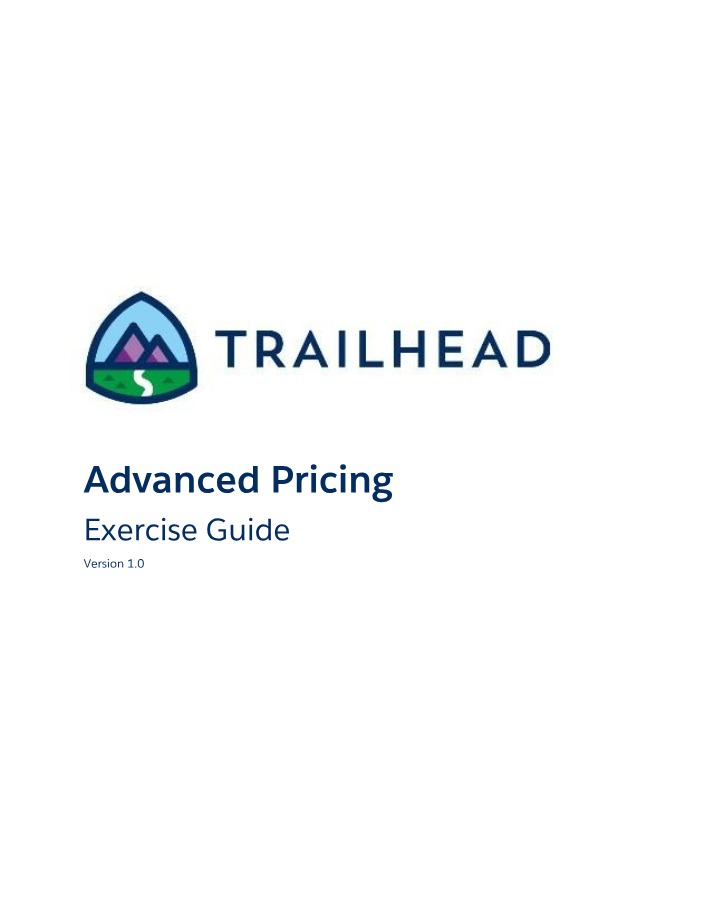 Exercise Guide for Advanced Pricing