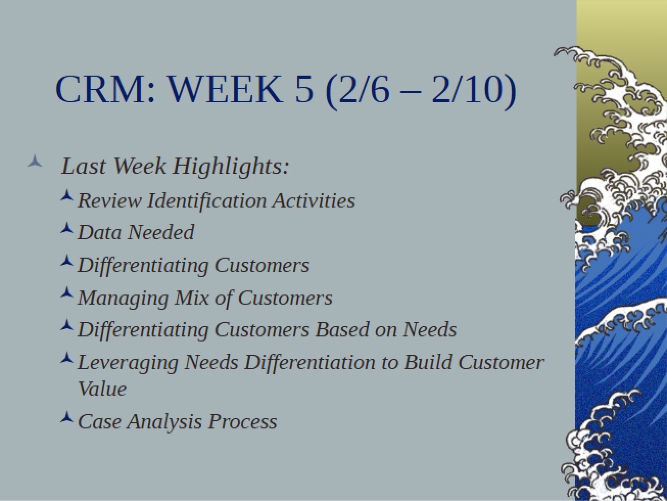 Week 5 CRM