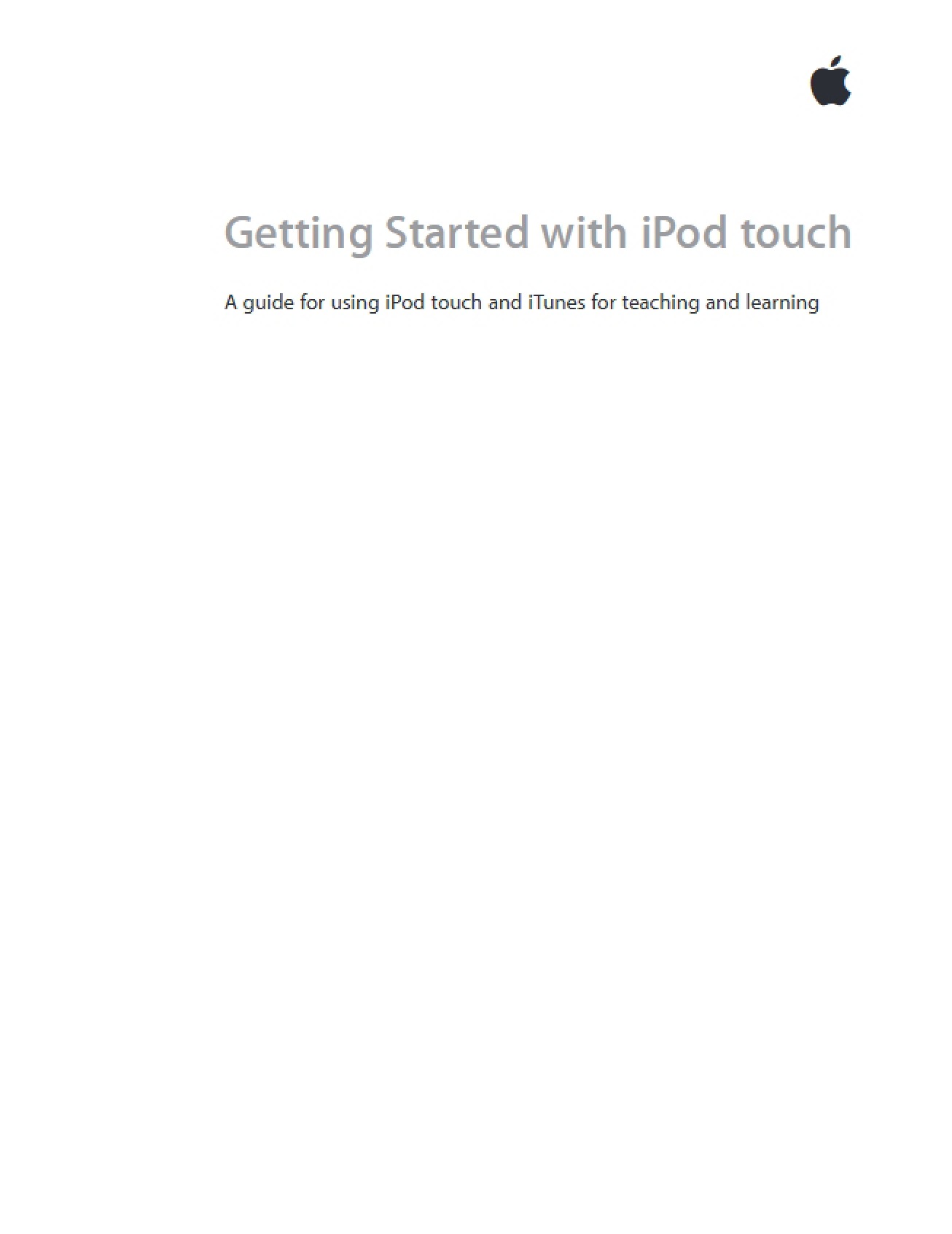 iPod Touch Getting Started