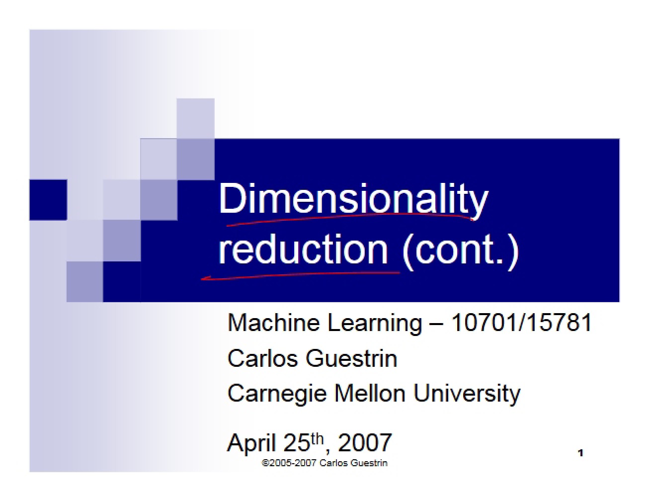 Dimensionality Reduction Continuation