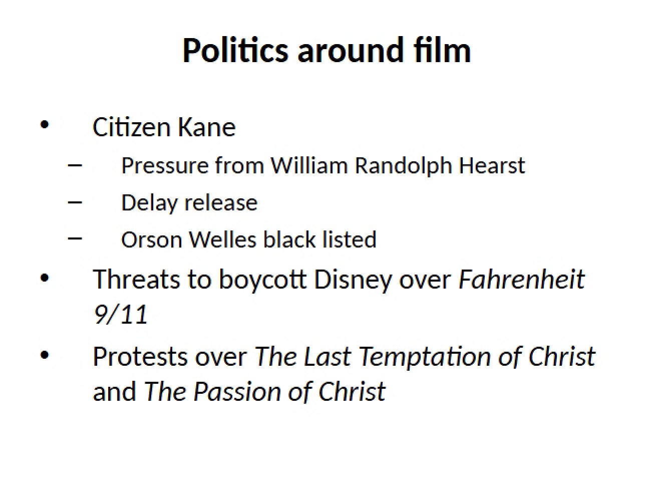 Film and Politics